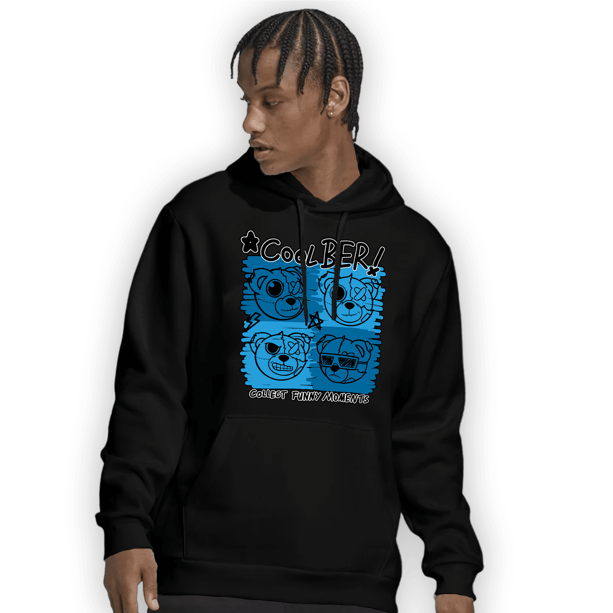 Powder Blue 9s Hoodie Match Cool BER - NastyJamz