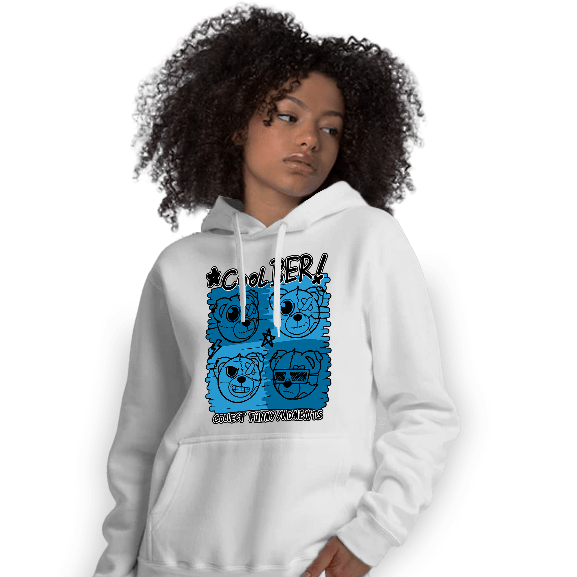 Powder Blue 9s Hoodie Match Cool BER - NastyJamz