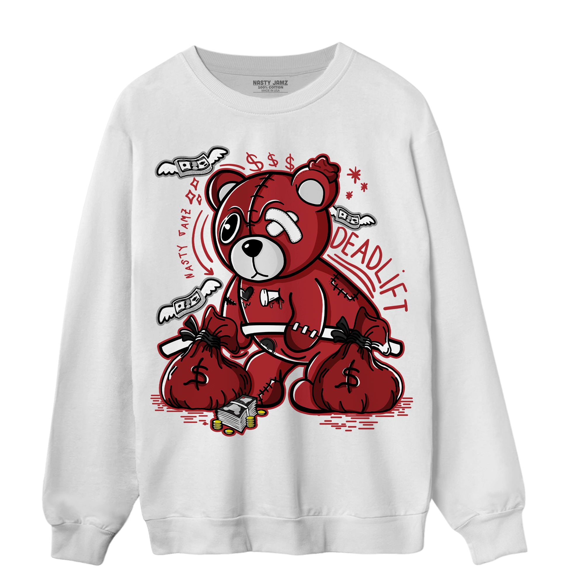 Cherry 12s Sweatshirt Match Deadlift BER - NastyJamz