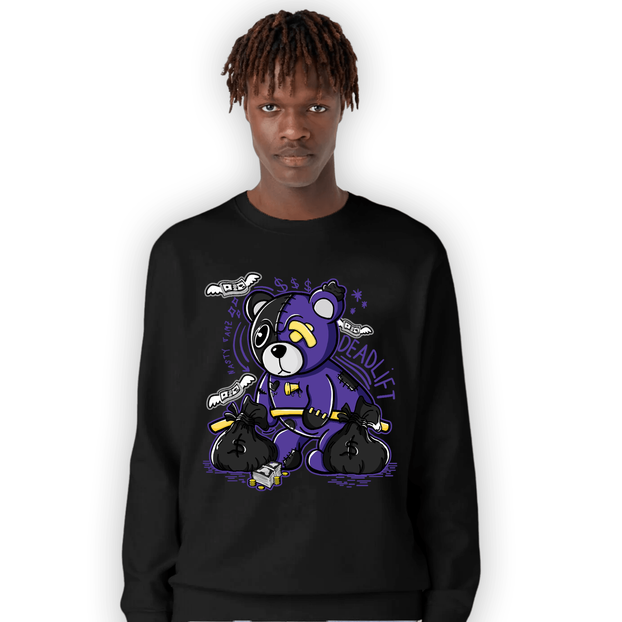 Field Purple 12s Sweatshirt Match Deadlift BER - NastyJamz