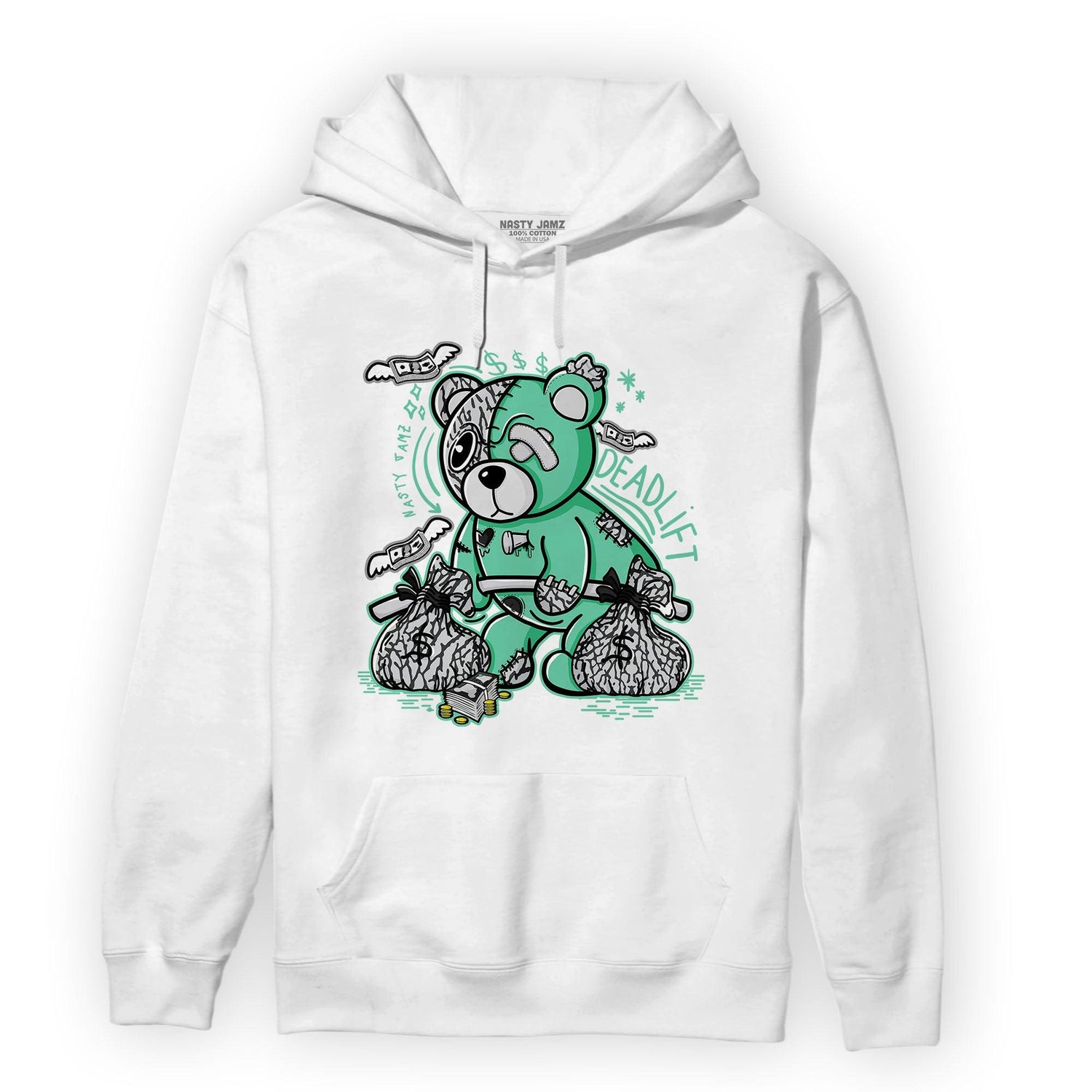 Green Glow 3s Hoodie Match Deadlift BER - NastyJamz