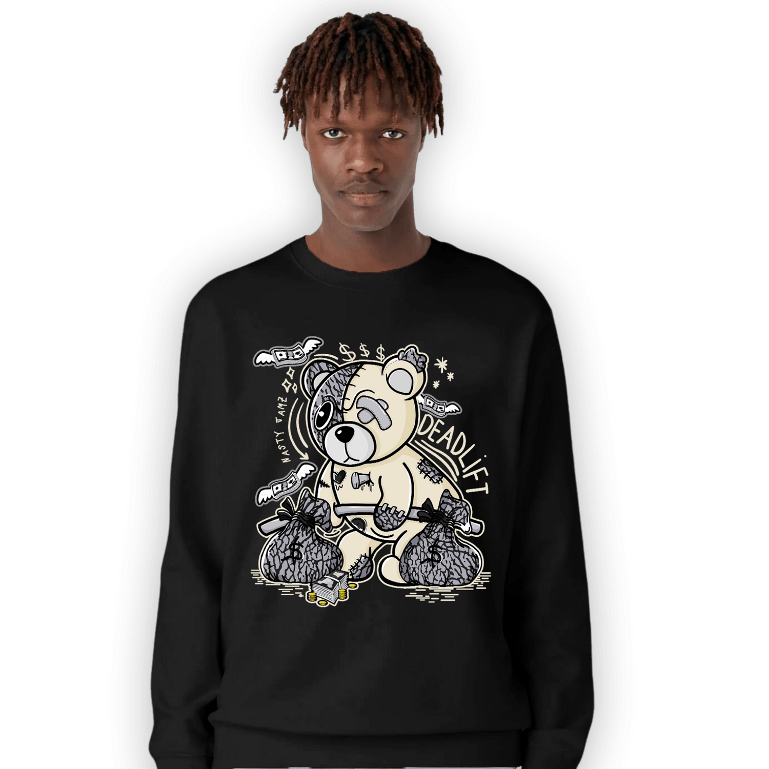 Off Noir 3s Sweatshirt Match Deadlift BER - NastyJamz