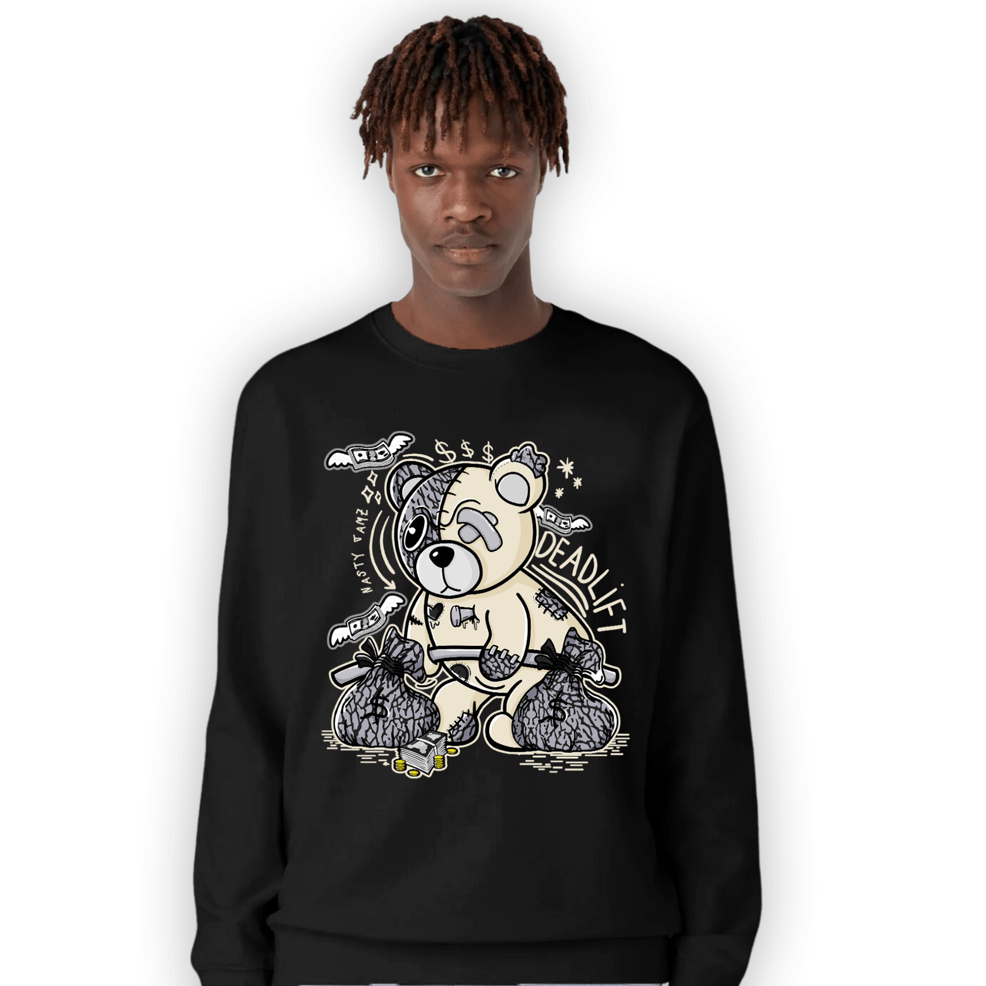 Off Noir 3s Sweatshirt Match Deadlift BER - NastyJamz