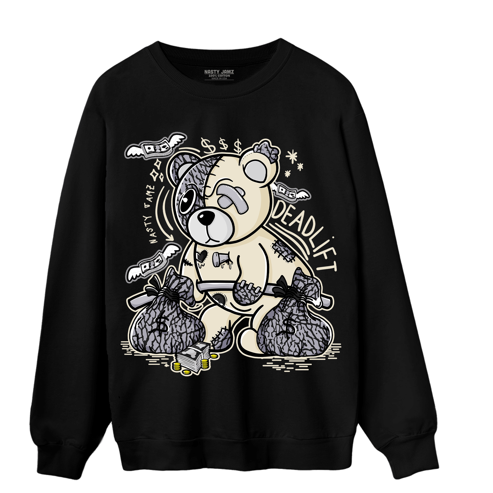 Off Noir 3s Sweatshirt Match Deadlift BER - NastyJamz