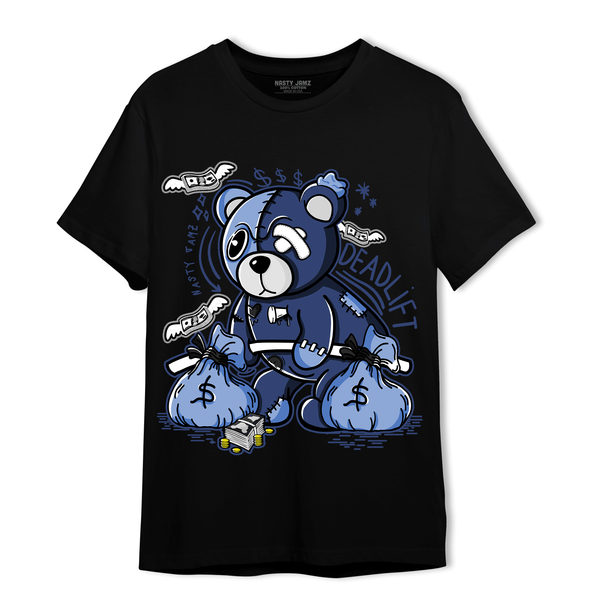 Midnight Navy 5s T Shirt Match Deadlift BER - NastyJamz