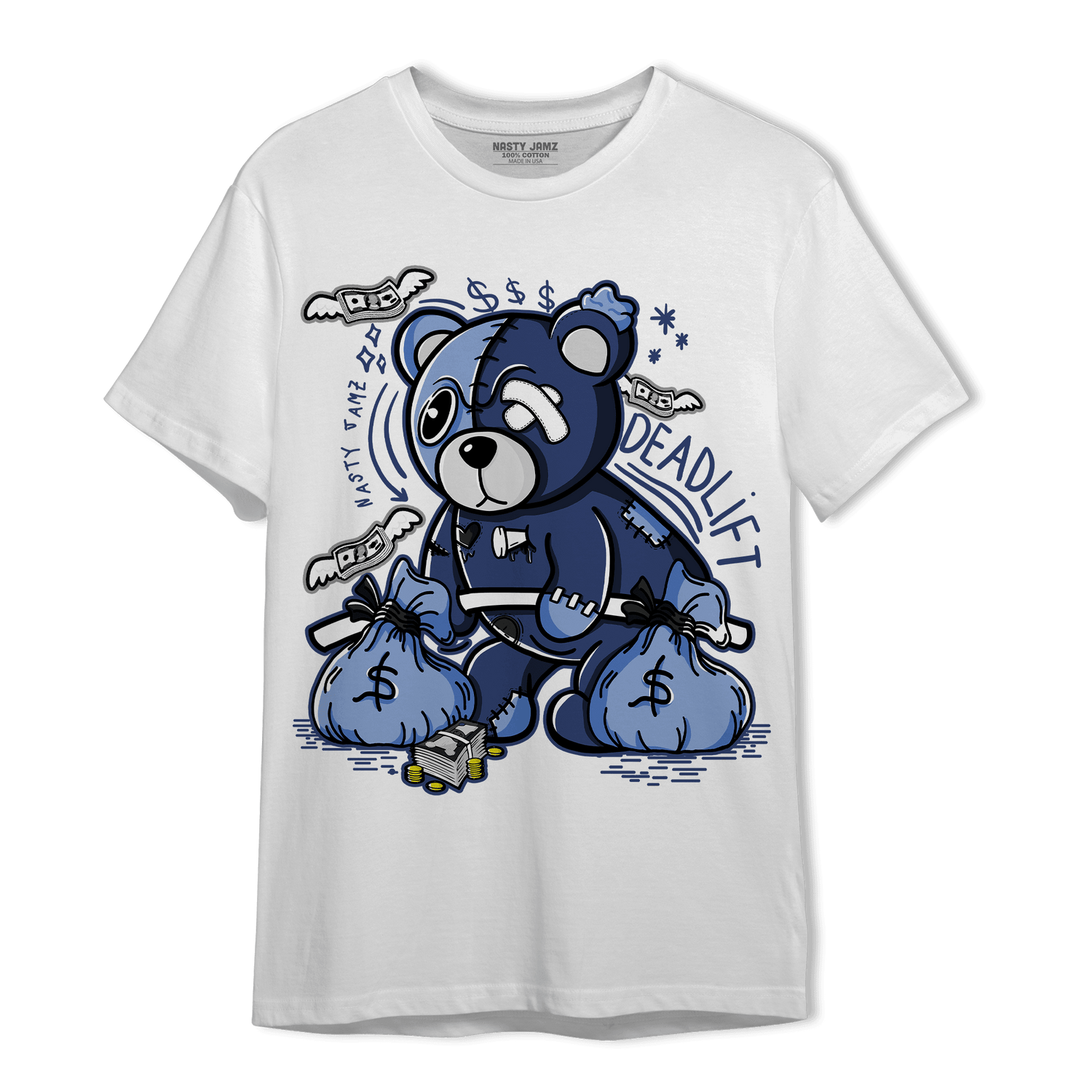 Midnight Navy 5s T Shirt Match Deadlift BER - NastyJamz