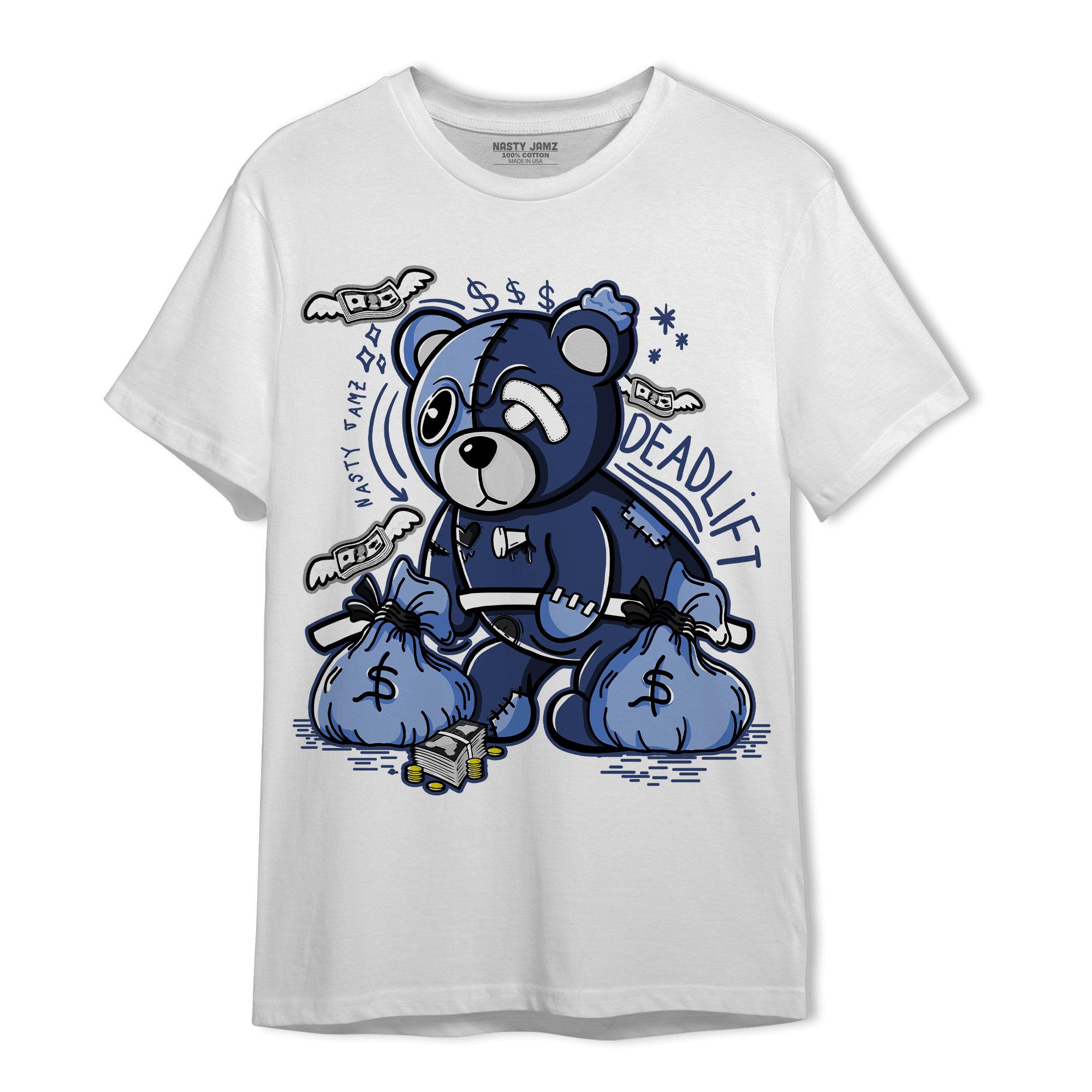 Midnight Navy 5s T Shirt Match Deadlift BER - NastyJamz