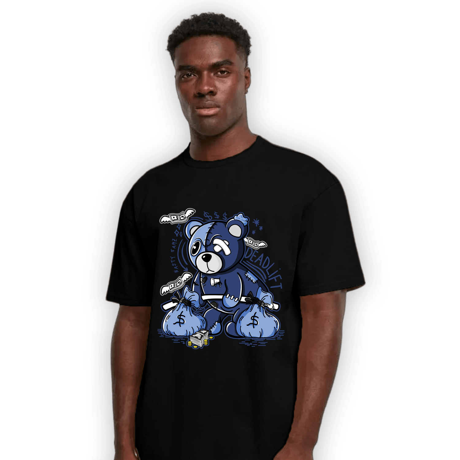 Midnight Navy 5s T Shirt Match Deadlift BER - NastyJamz