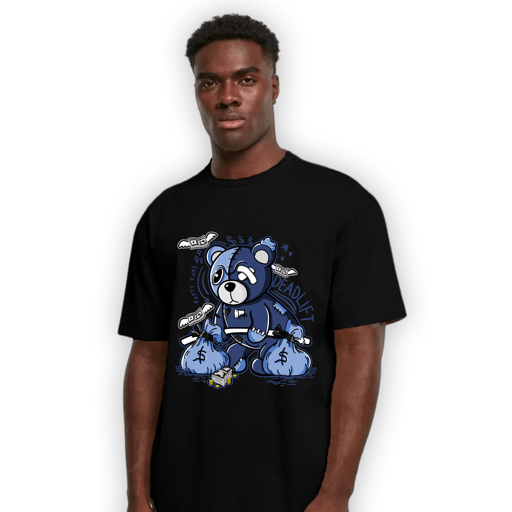 Midnight Navy 5s T Shirt Match Deadlift BER - NastyJamz