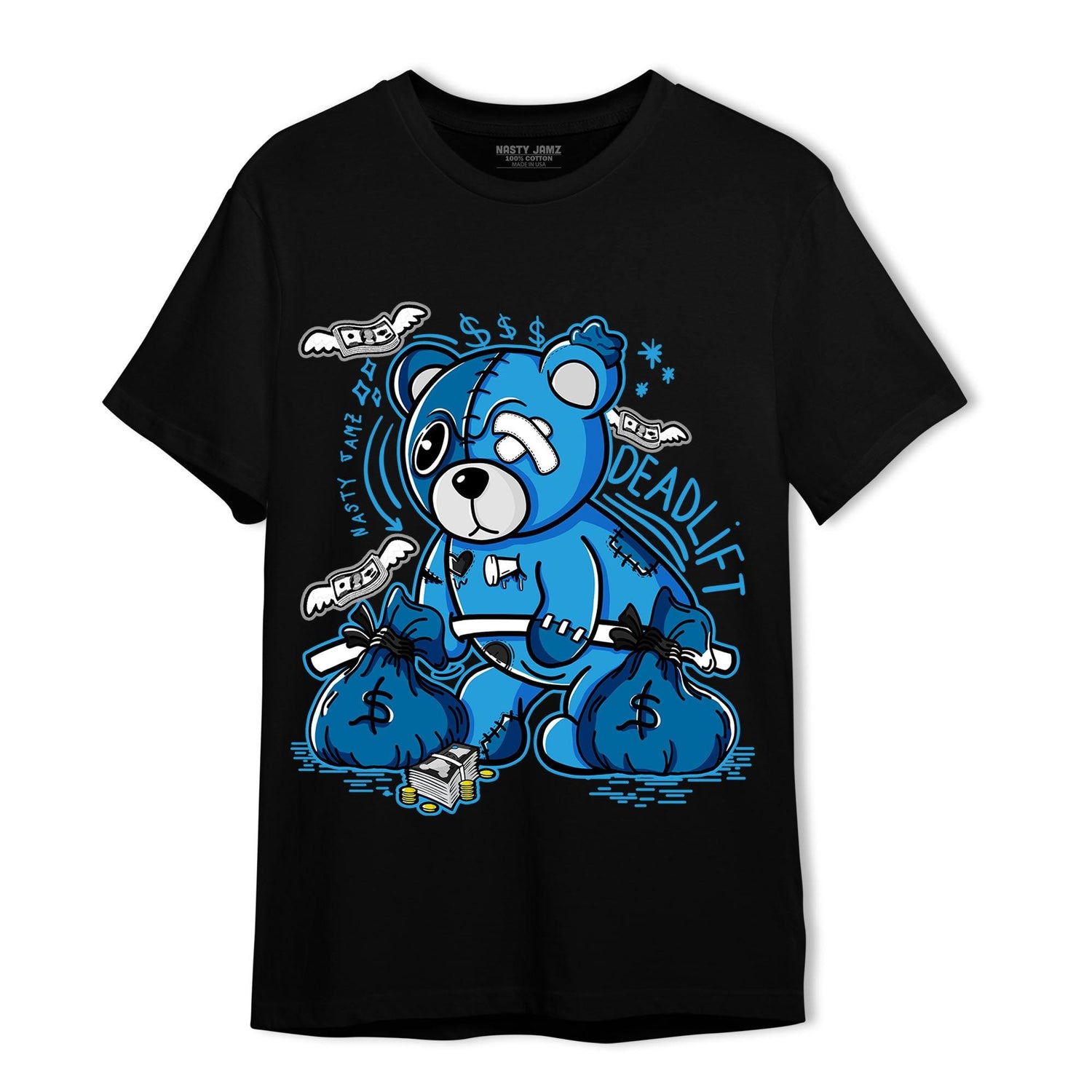 Powder Blue 9s T Shirt Match Deadlift BER - NastyJamz