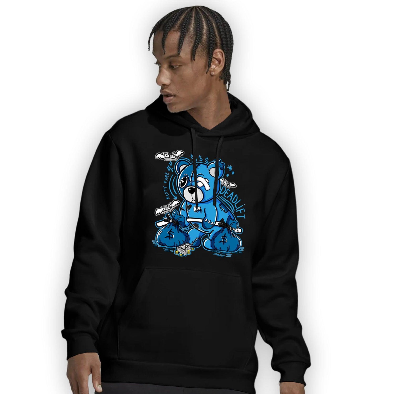 Powder Blue 9s Hoodie Match Deadlift BER - NastyJamz