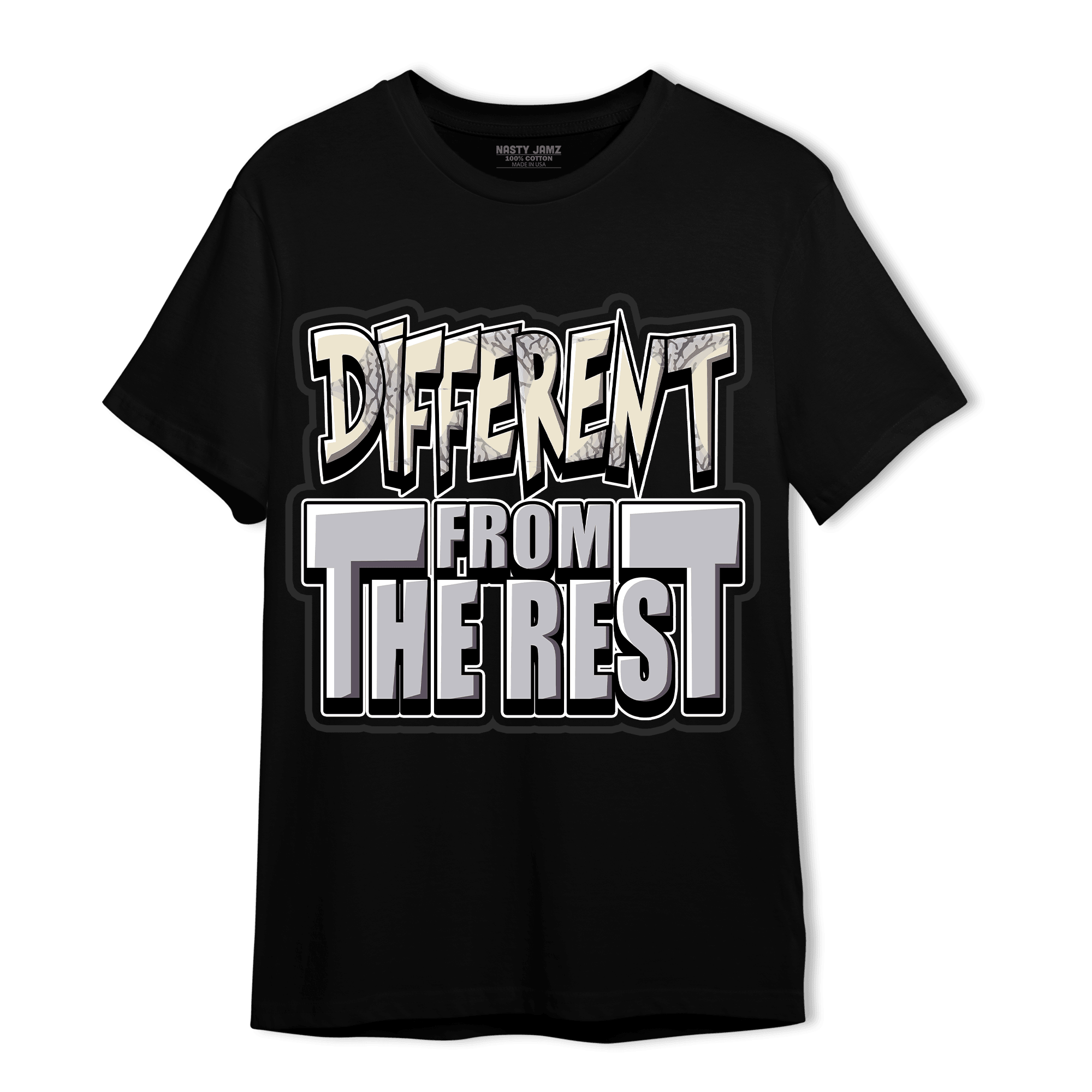 Off Noir 3s T Shirt Match Different From The Rest - NastyJamz