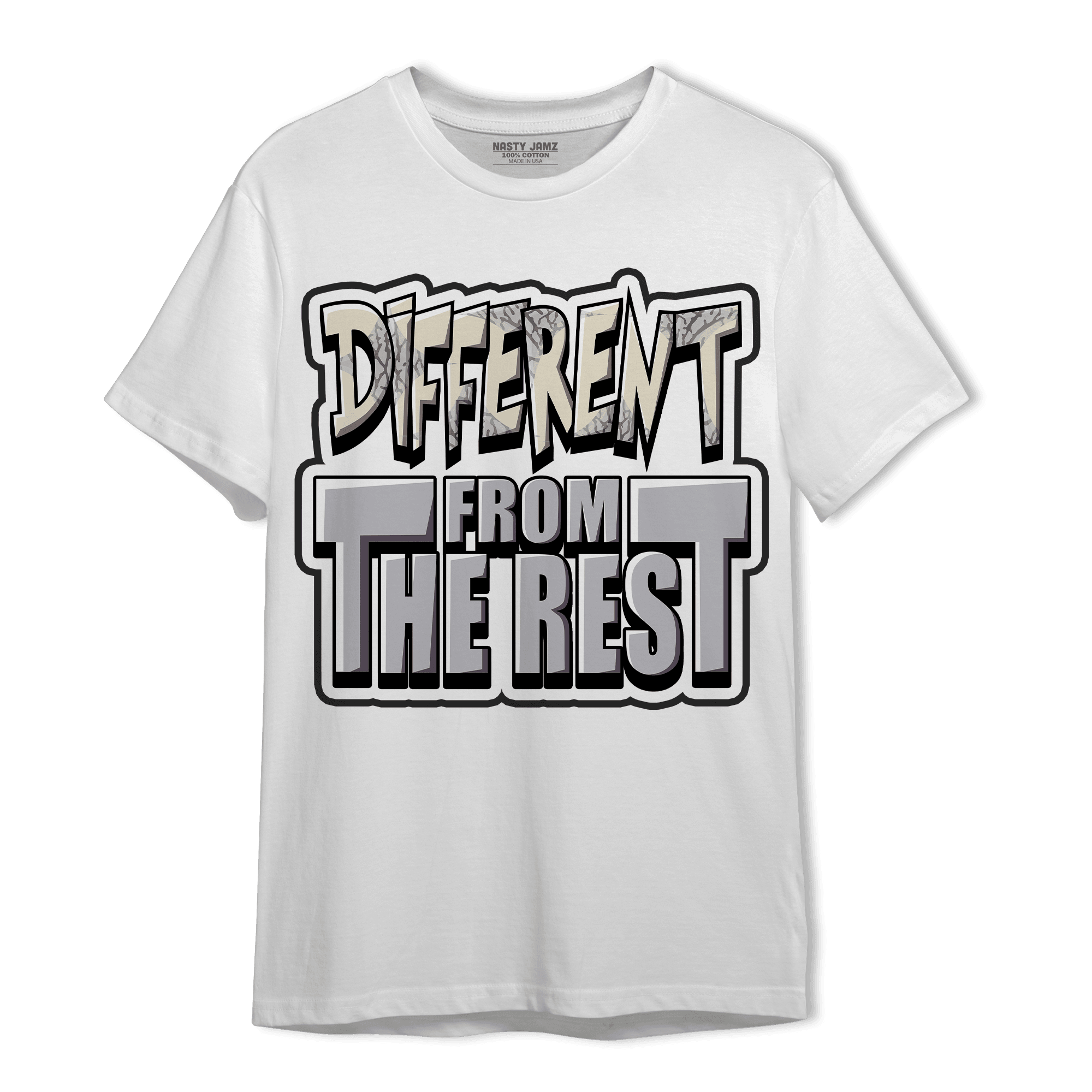 Off Noir 3s T Shirt Match Different From The Rest - NastyJamz