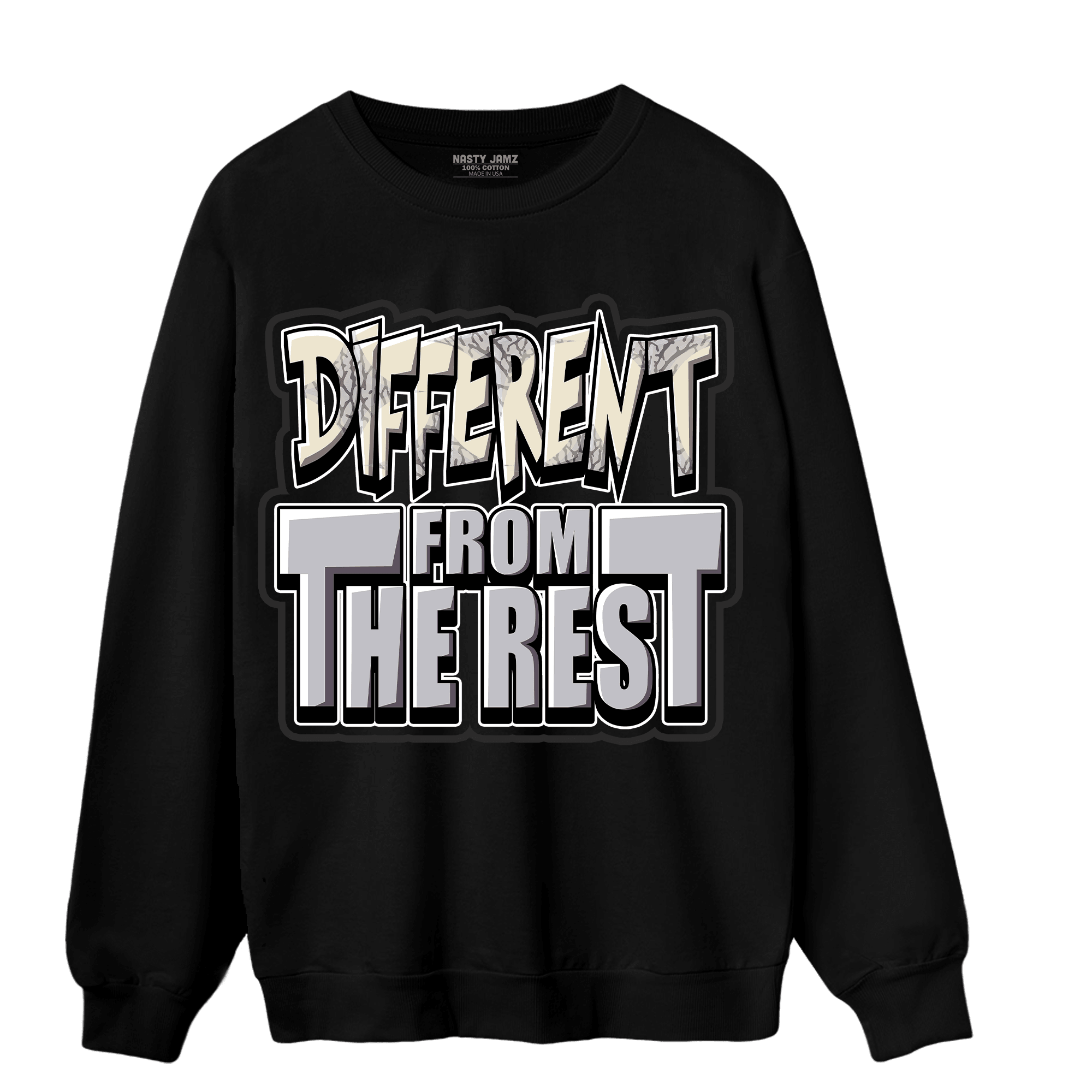Off Noir 3s Sweatshirt Match Different From The Rest - NastyJamz