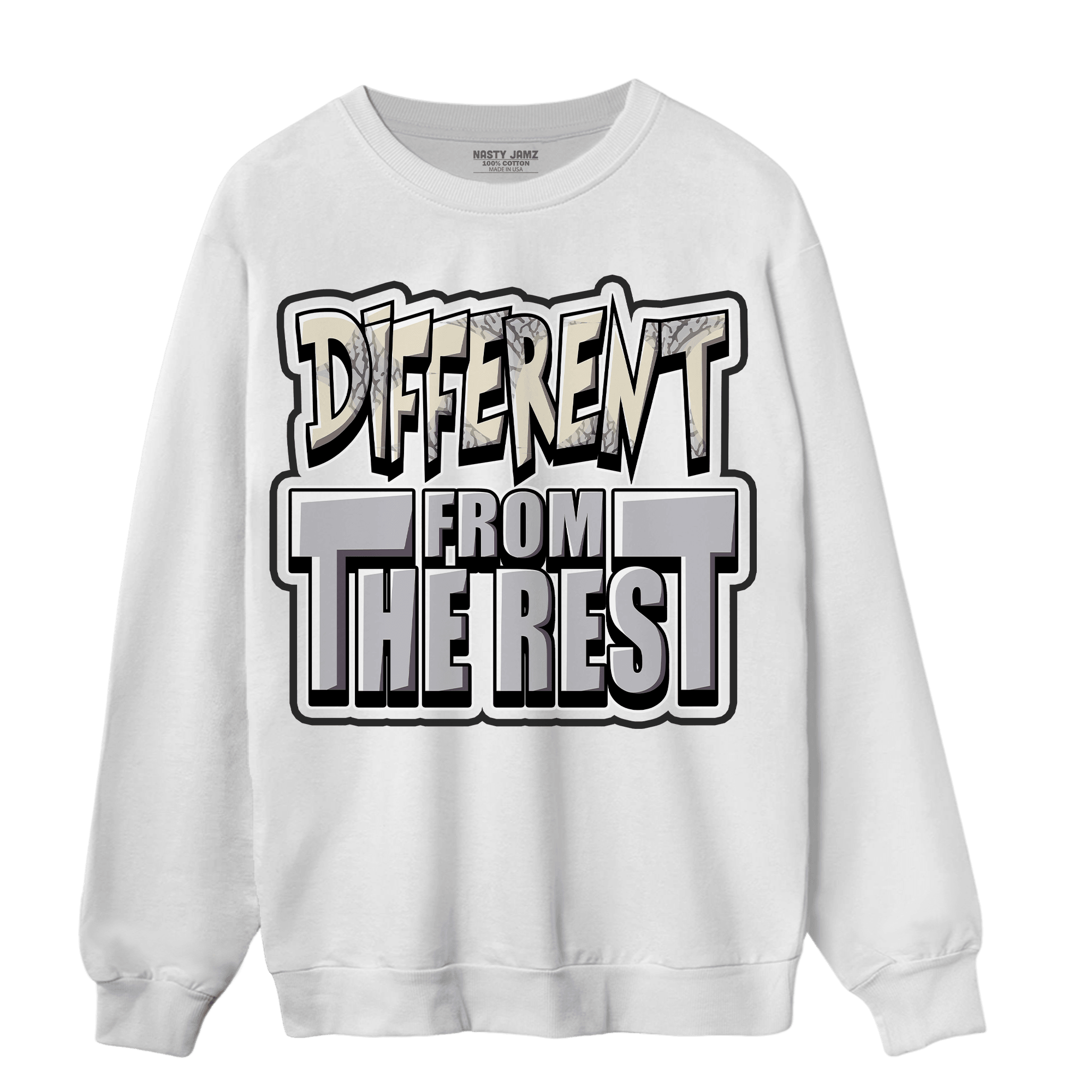 Off Noir 3s Sweatshirt Match Different From The Rest - NastyJamz