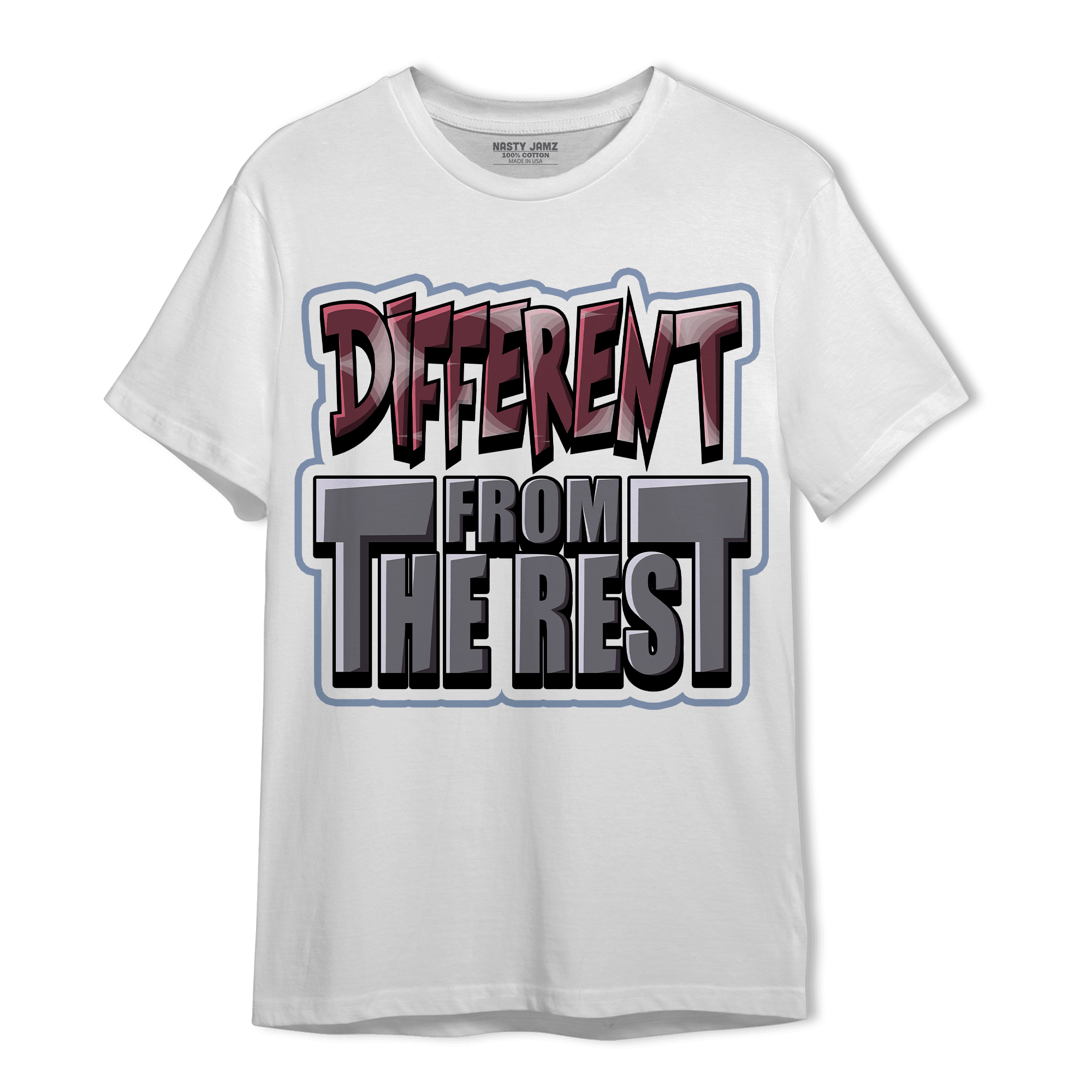 Burgundy 5s T Shirt Match Different From The Rest - NastyJamz