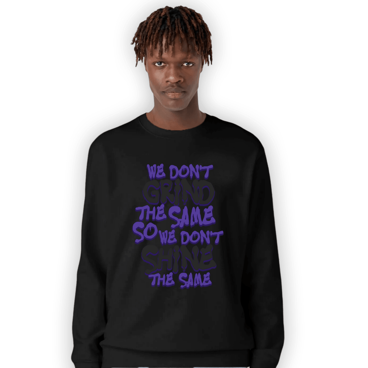 Field Purple 12s Sweatshirt Match Dont Shine The Same - NastyJamz