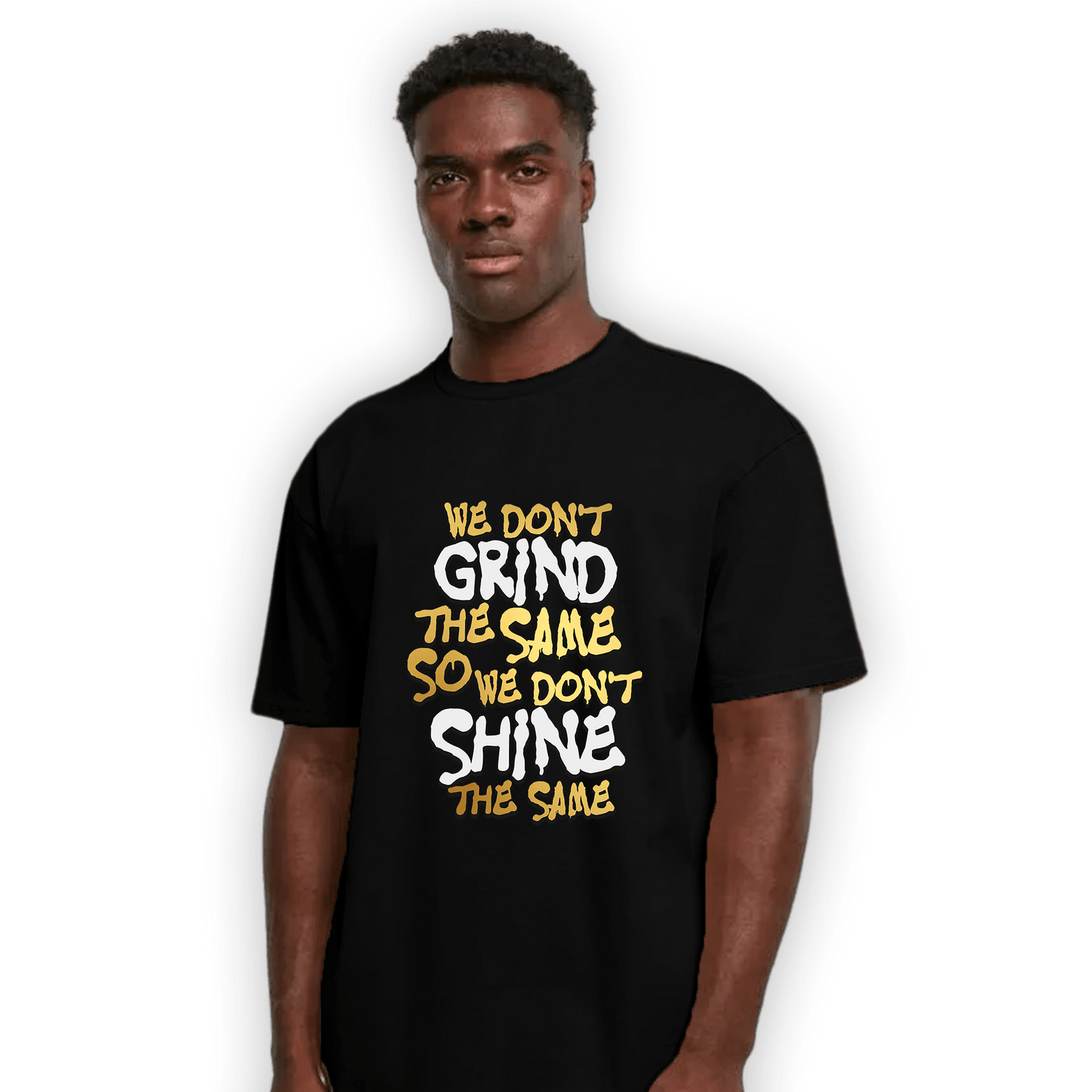 Mid SE Black Gold 1s T Shirt Match Dont Shine The Same - NastyJamz