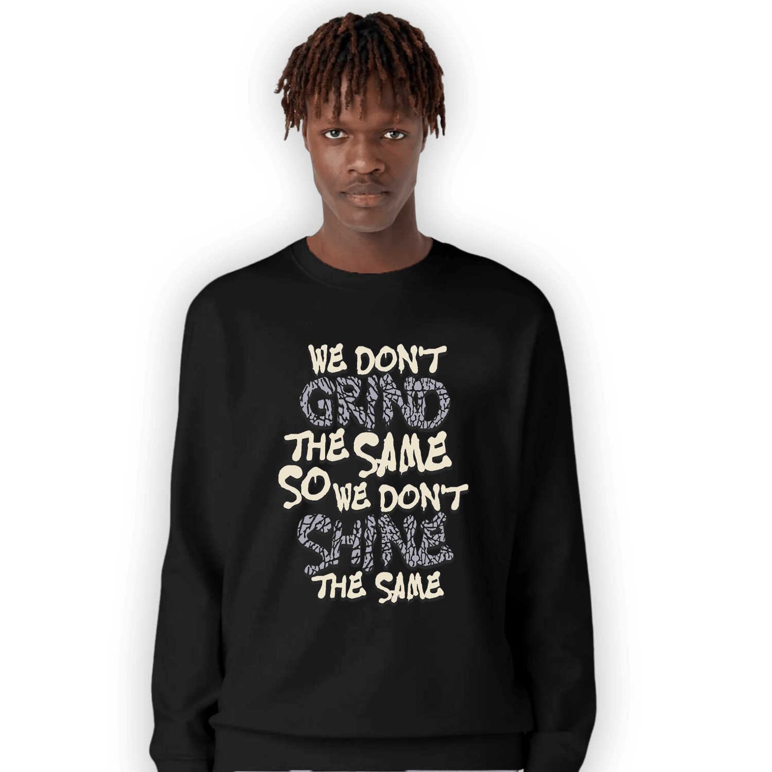 Off Noir 3s Sweatshirt Match Dont Shine The Same - NastyJamz