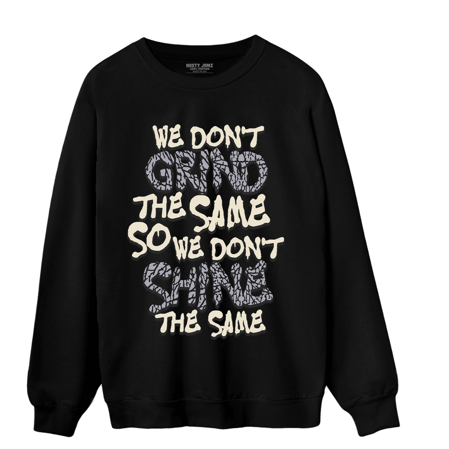 Off Noir 3s Sweatshirt Match Dont Shine The Same - NastyJamz