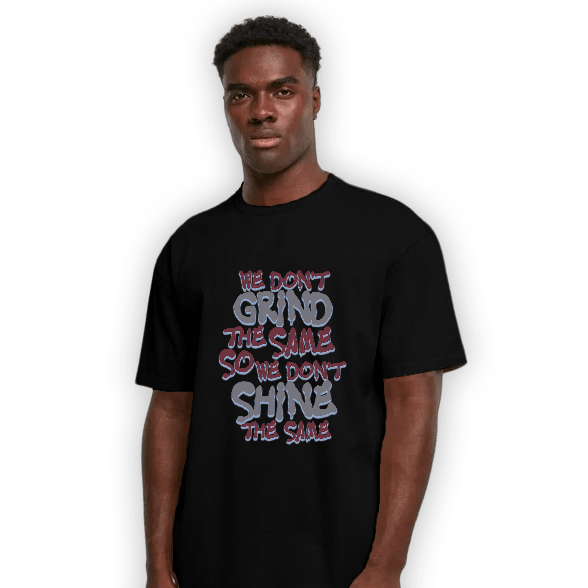 Burgundy 5s T Shirt Match Dont Shine The Same - NastyJamz