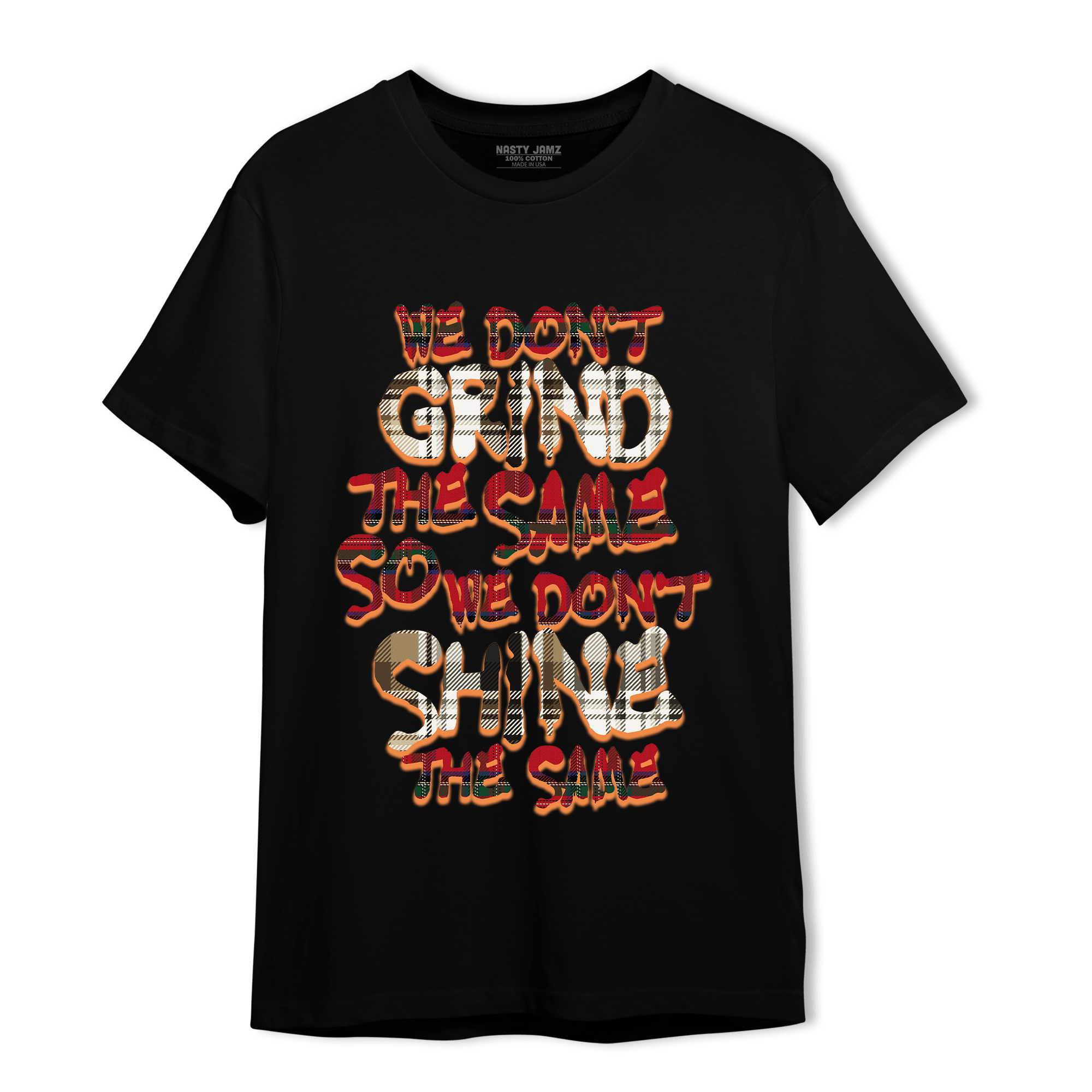 Plaid 5s T Shirt Match Dont Shine The Same - NastyJamz