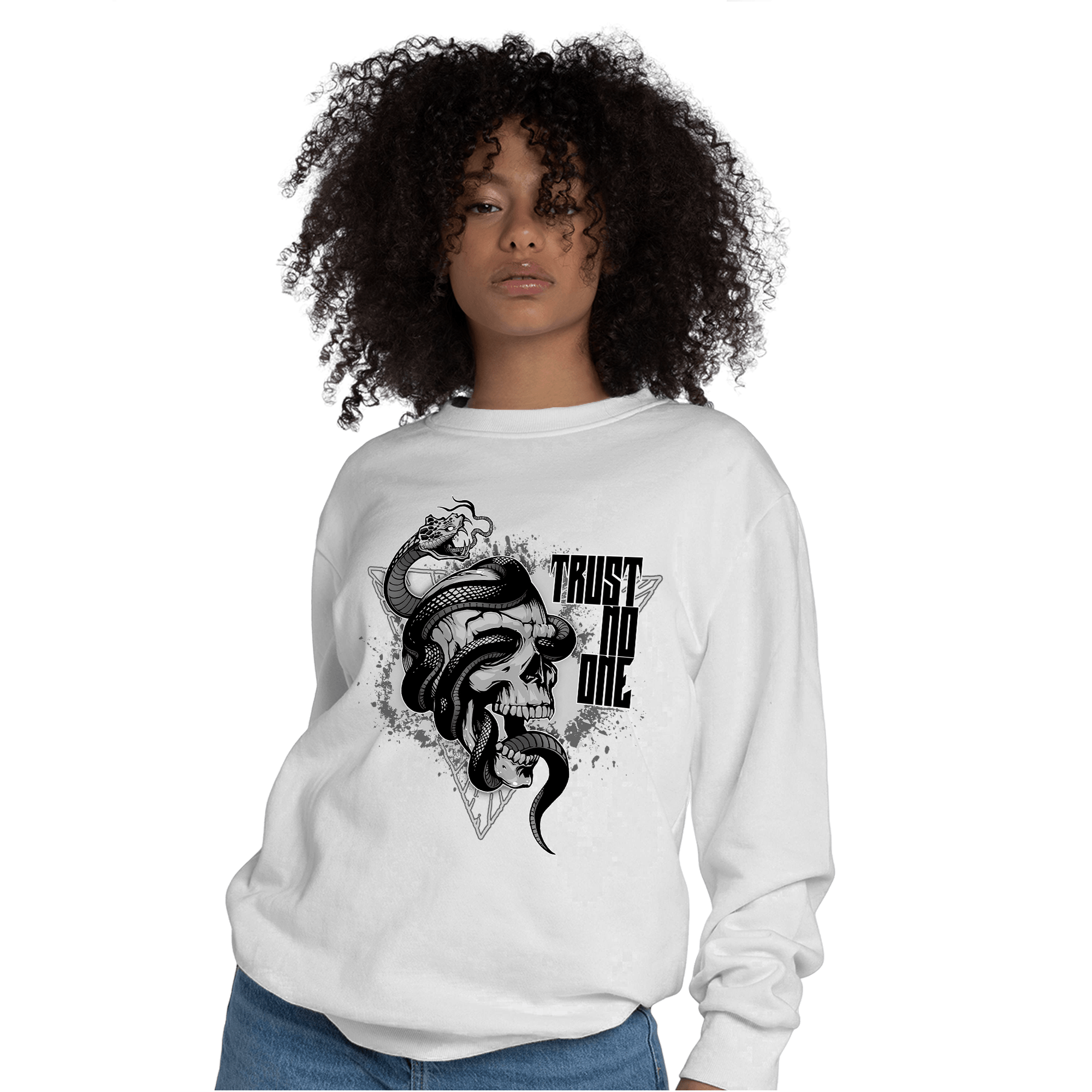 Retro High OG Black White 1s Sweatshirt Match Dont Trust Any - NastyJamz