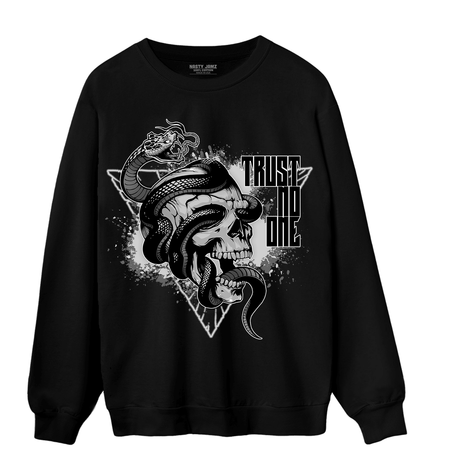 Retro High OG Black White 1s Sweatshirt Match Dont Trust Any - NastyJamz
