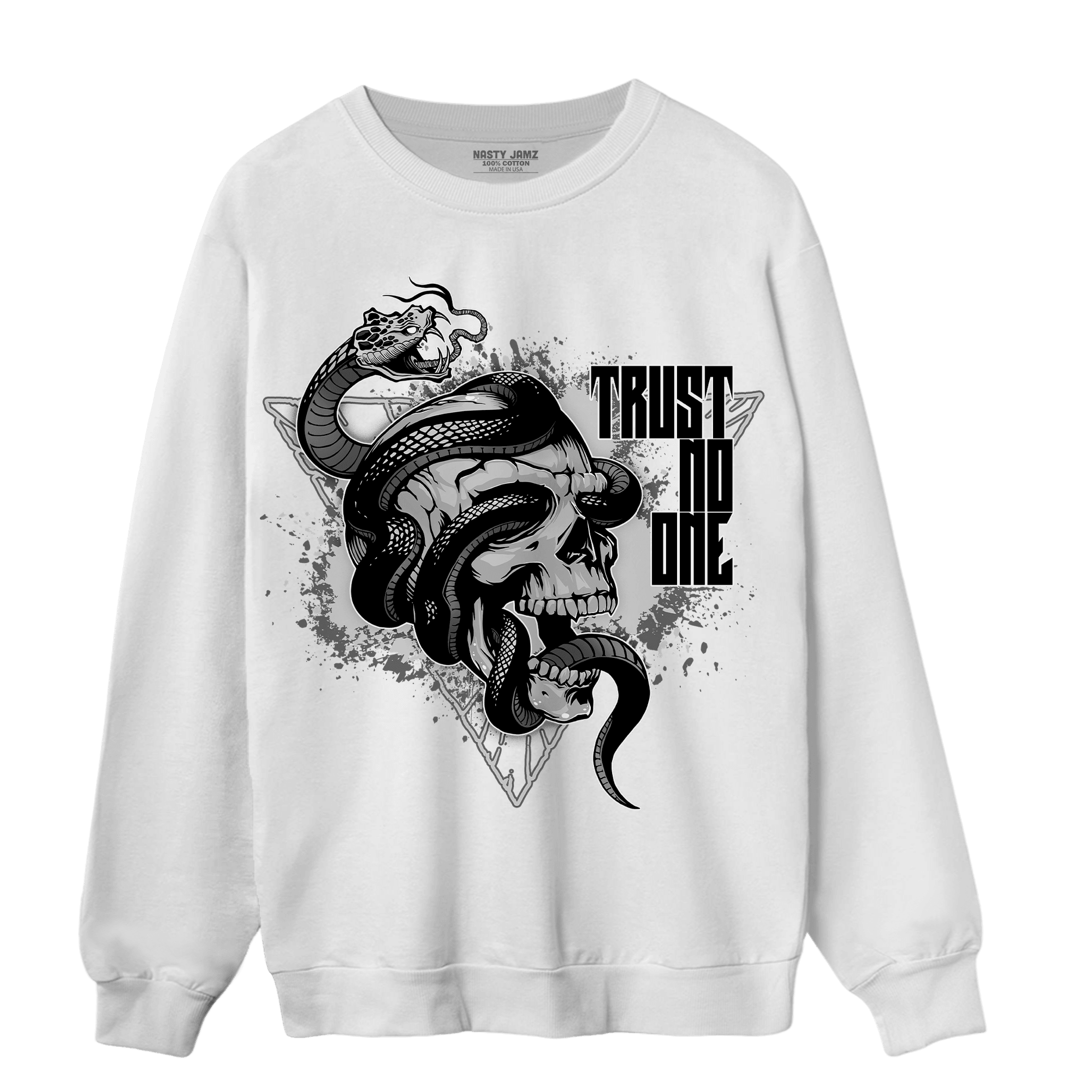 Retro High OG Black White 1s Sweatshirt Match Dont Trust Any - NastyJamz