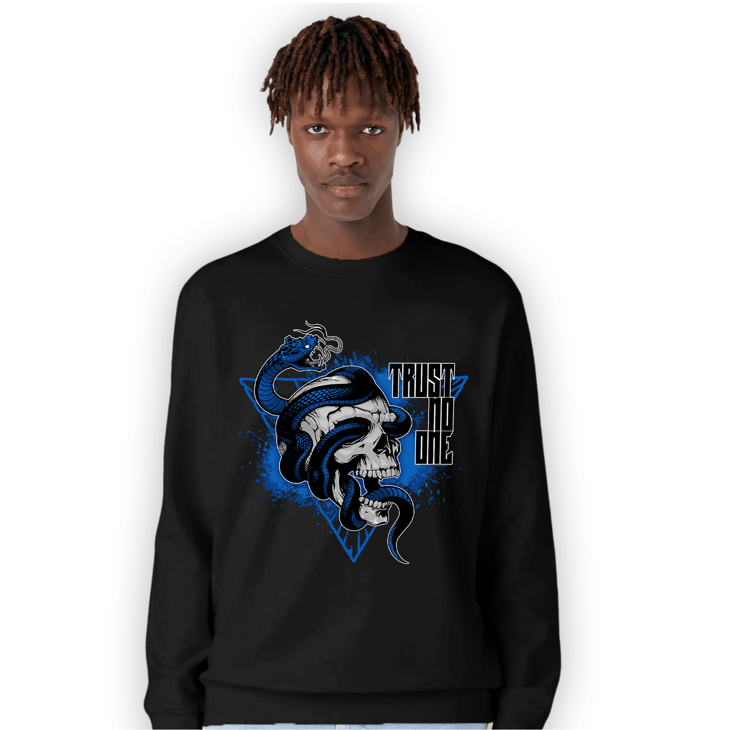 Royal Reimagined 1s Sweatshirt Match Dont Trust Any - NastyJamz