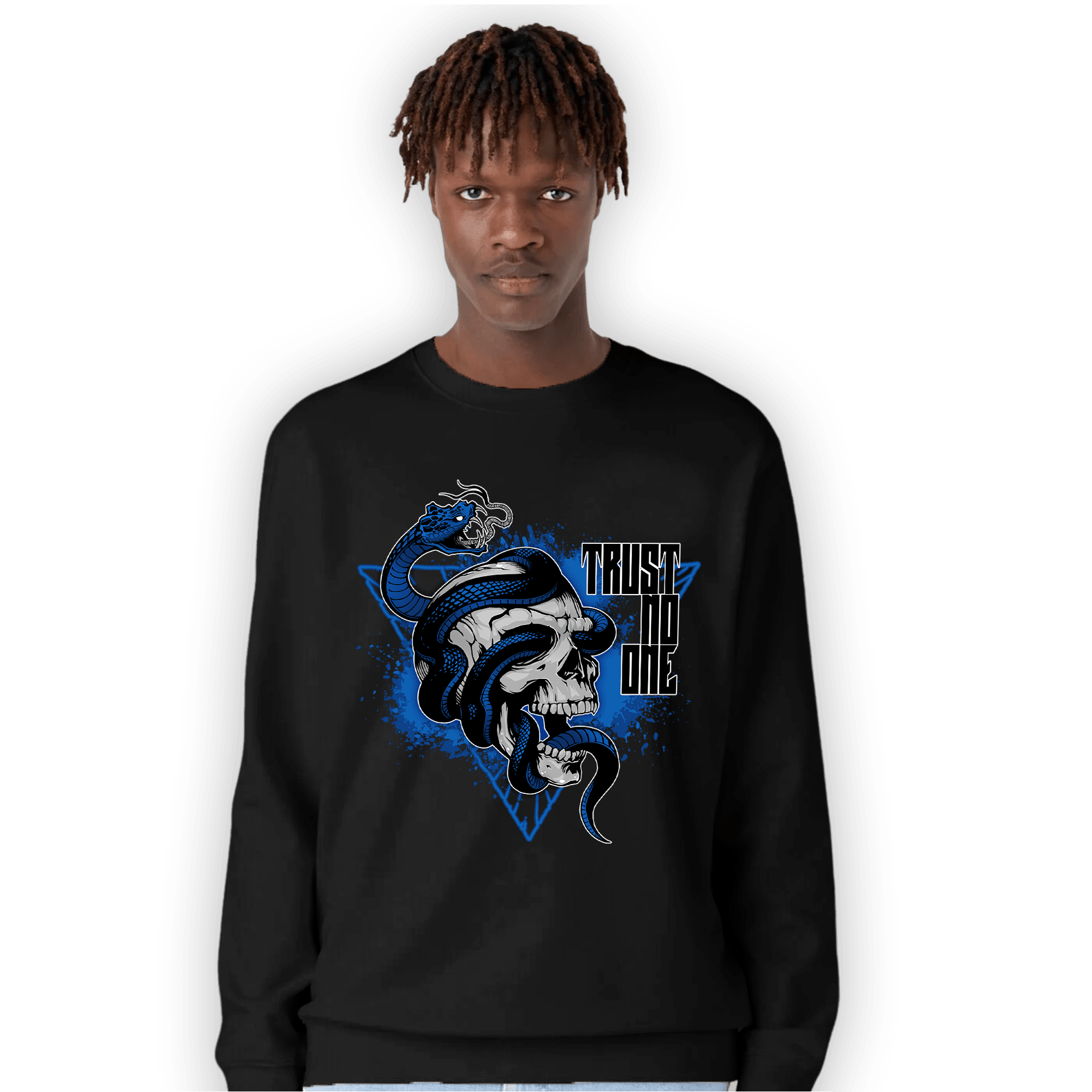 Royal Reimagined 1s Sweatshirt Match Dont Trust Any - NastyJamz