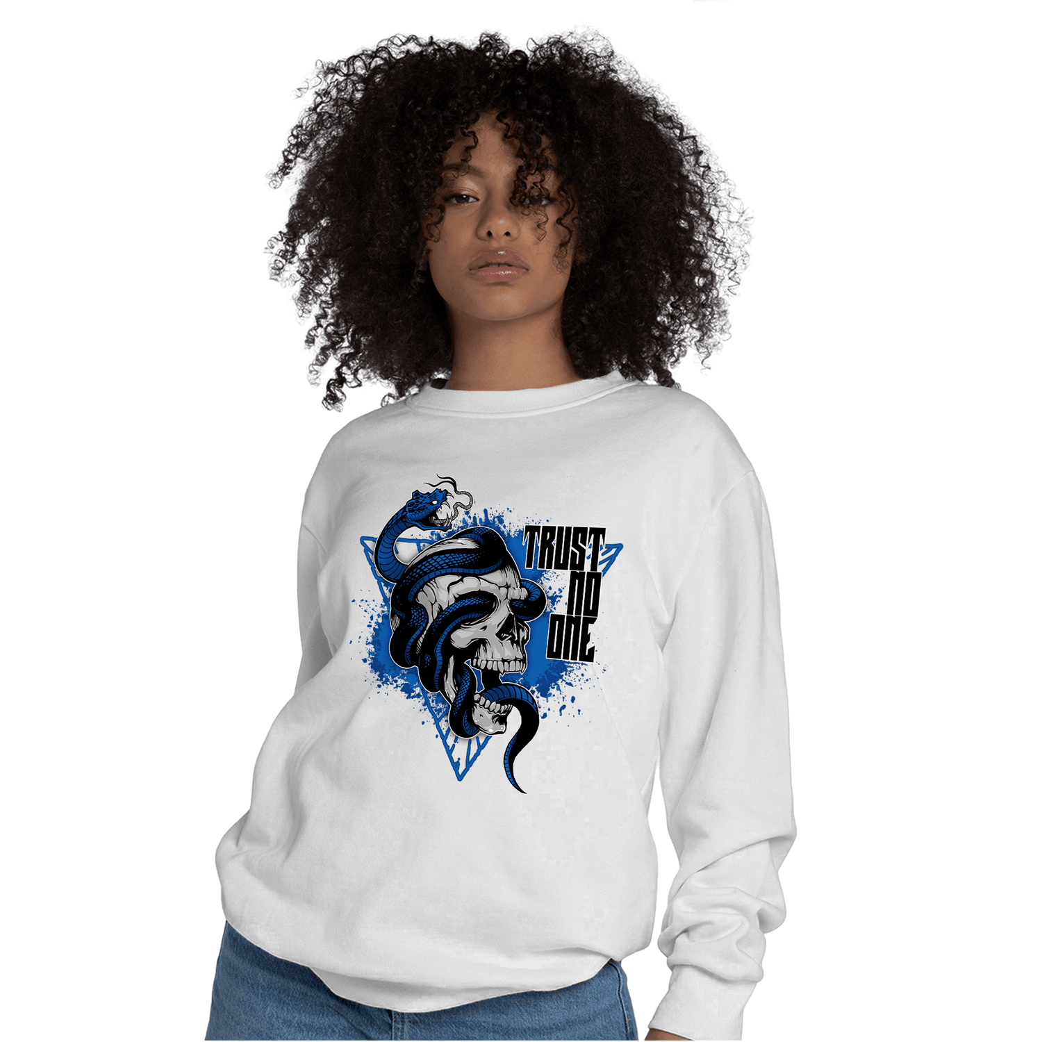 Royal Reimagined 1s Sweatshirt Match Dont Trust Any - NastyJamz