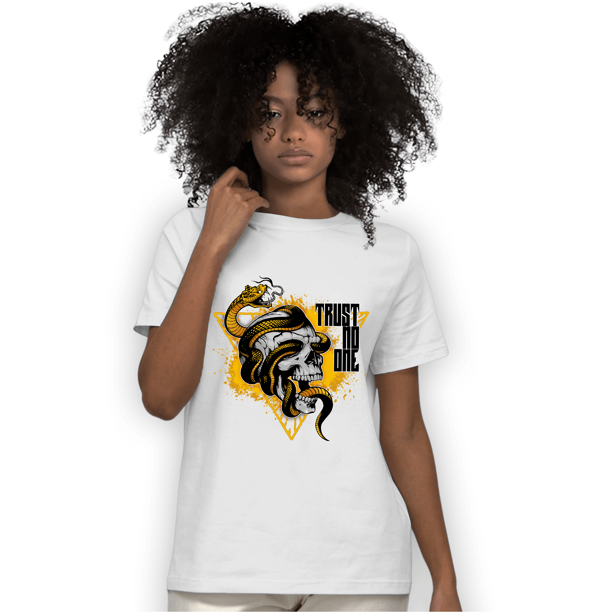 Yellow Ochre 1s T Shirt Match Dont Trust Any - NastyJamz