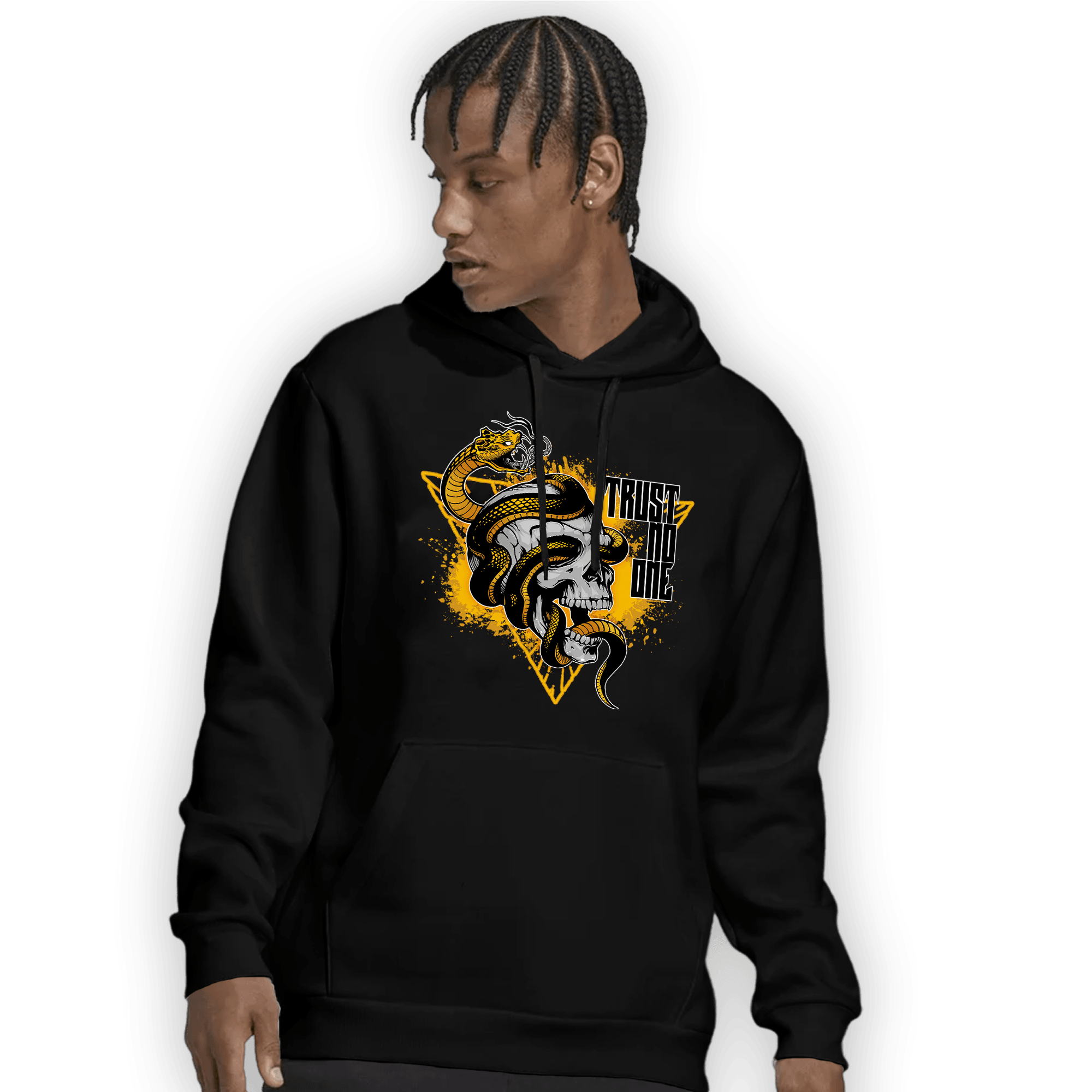 Yellow Ochre 1s Hoodie Match Dont Trust Any - NastyJamz