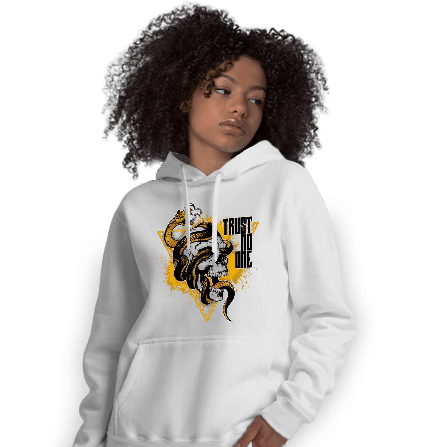Yellow Ochre 1s Hoodie Match Dont Trust Any - NastyJamz