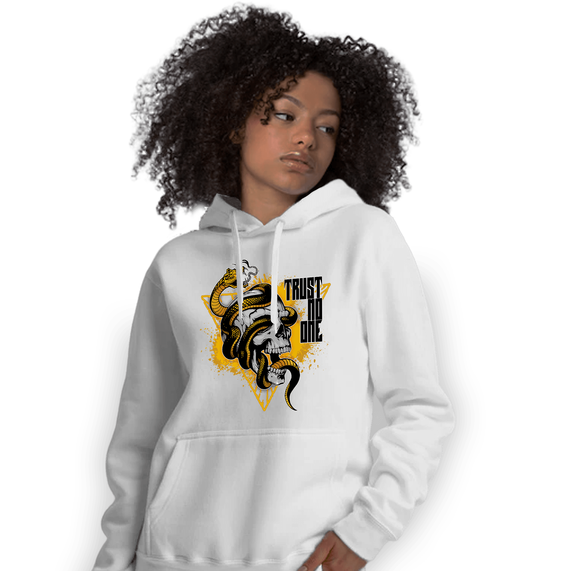 Yellow Ochre 1s Hoodie Match Dont Trust Any - NastyJamz