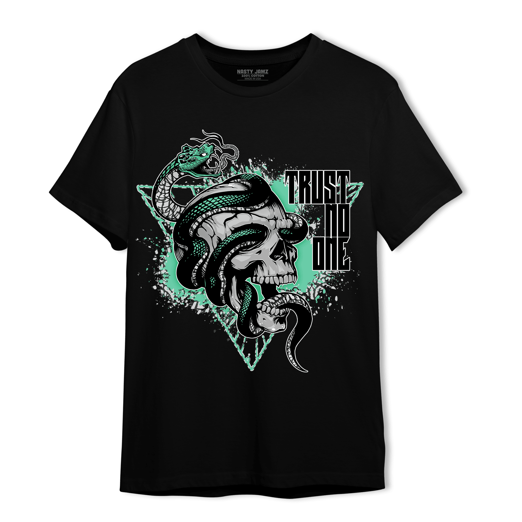 Green Glow 3s T Shirt Match Dont Trust Any - NastyJamz