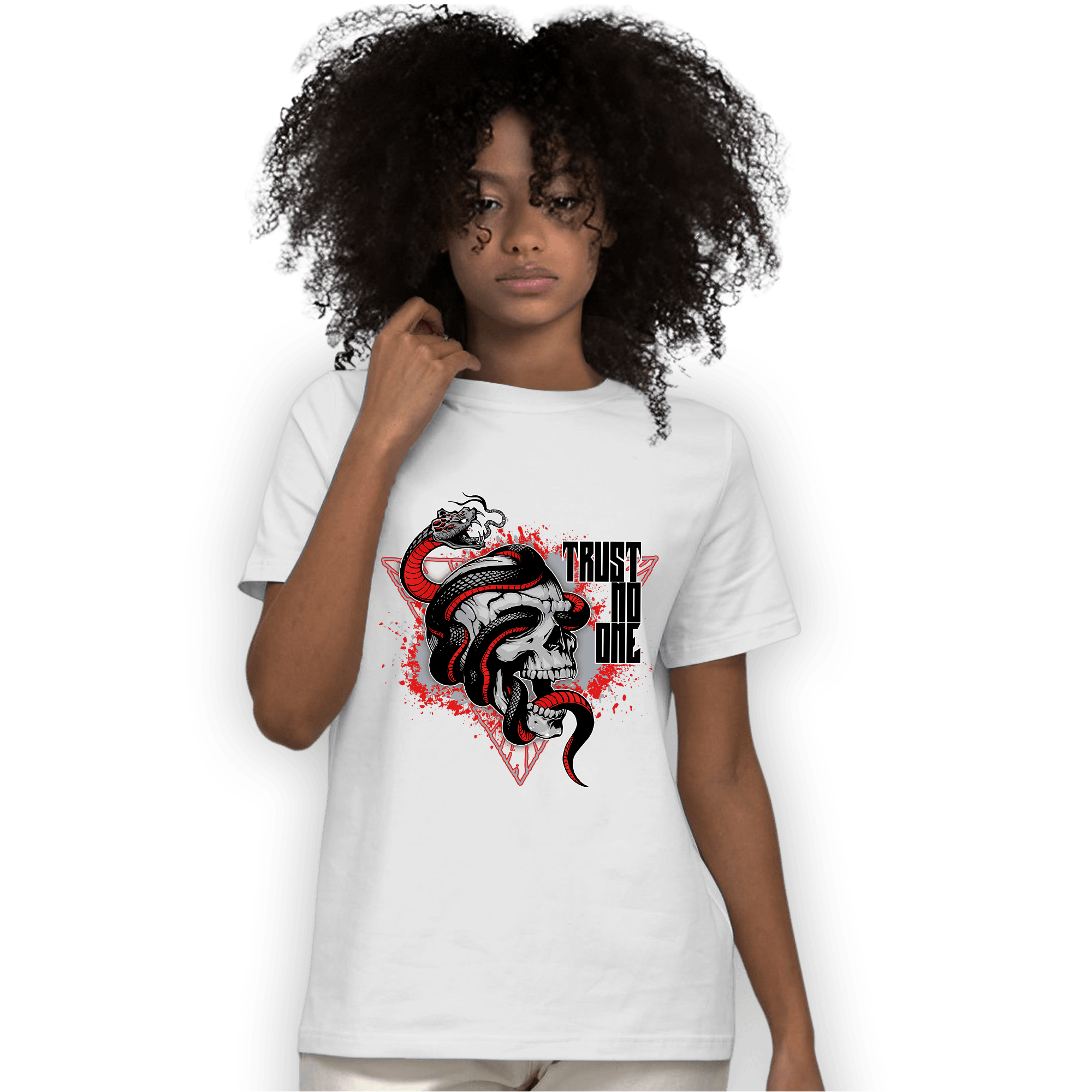 Bred Reimagined 4s T Shirt Match Dont Trust Any - NastyJamz