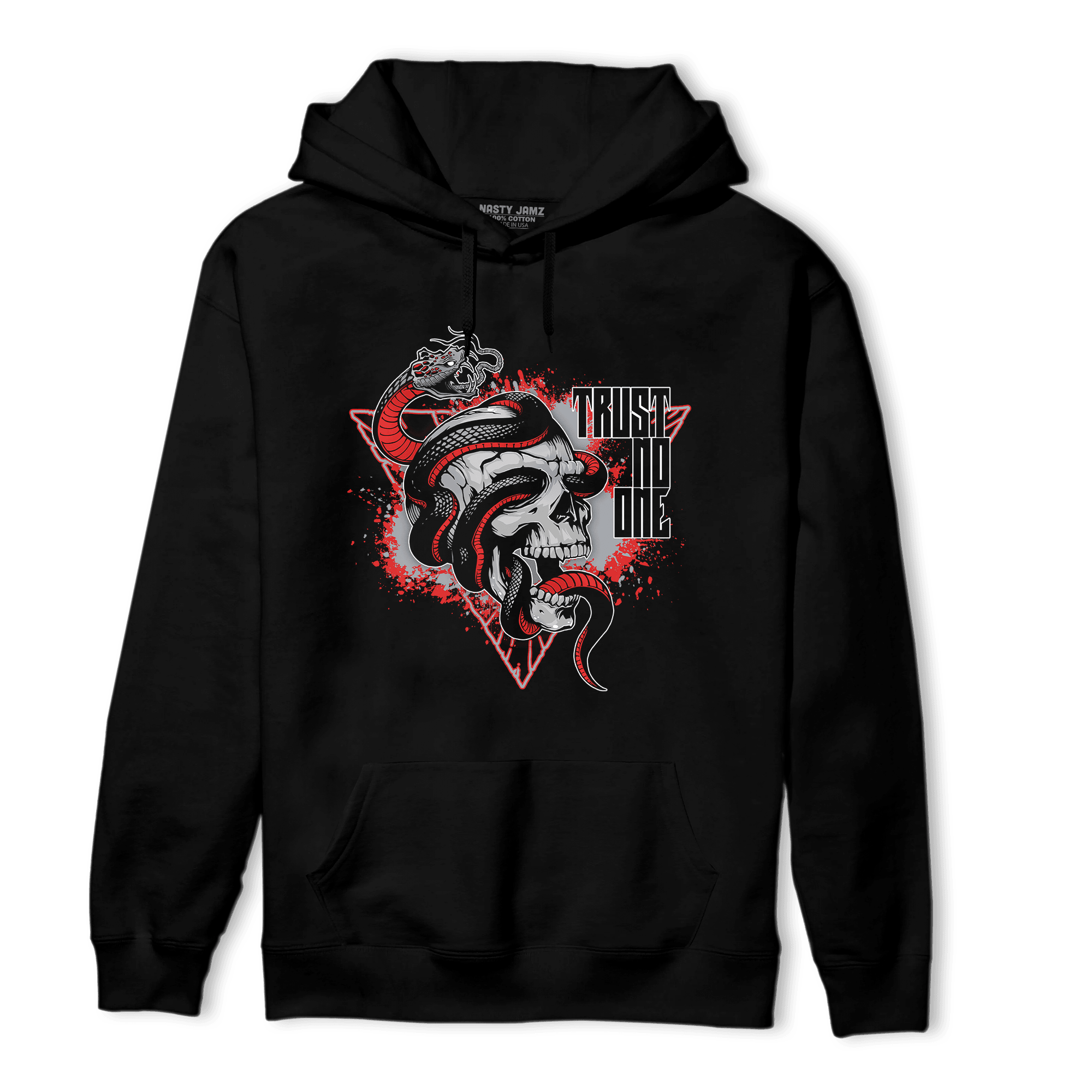 Bred Reimagined 4s Hoodie Match Dont Trust Any - NastyJamz