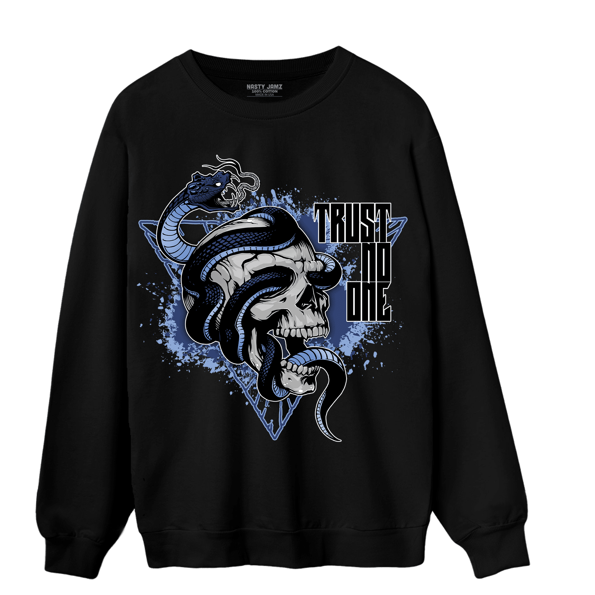 Midnight Navy 5s Sweatshirt Match Dont Trust Any - NastyJamz