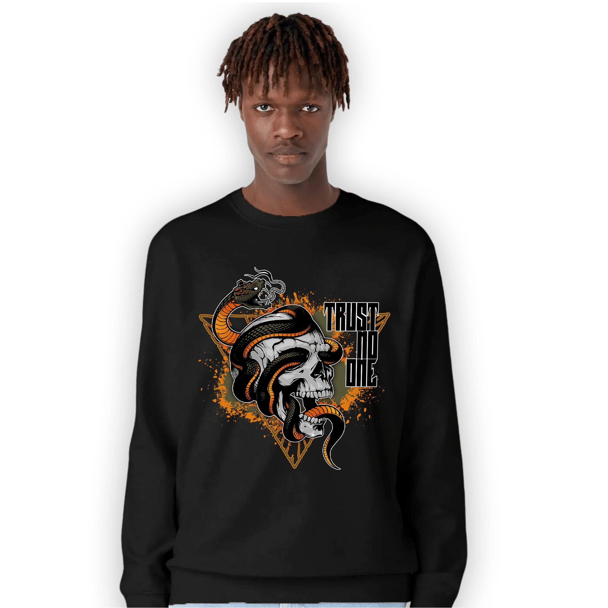 Olive 5s Sweatshirt Match Dont Trust Any - NastyJamz