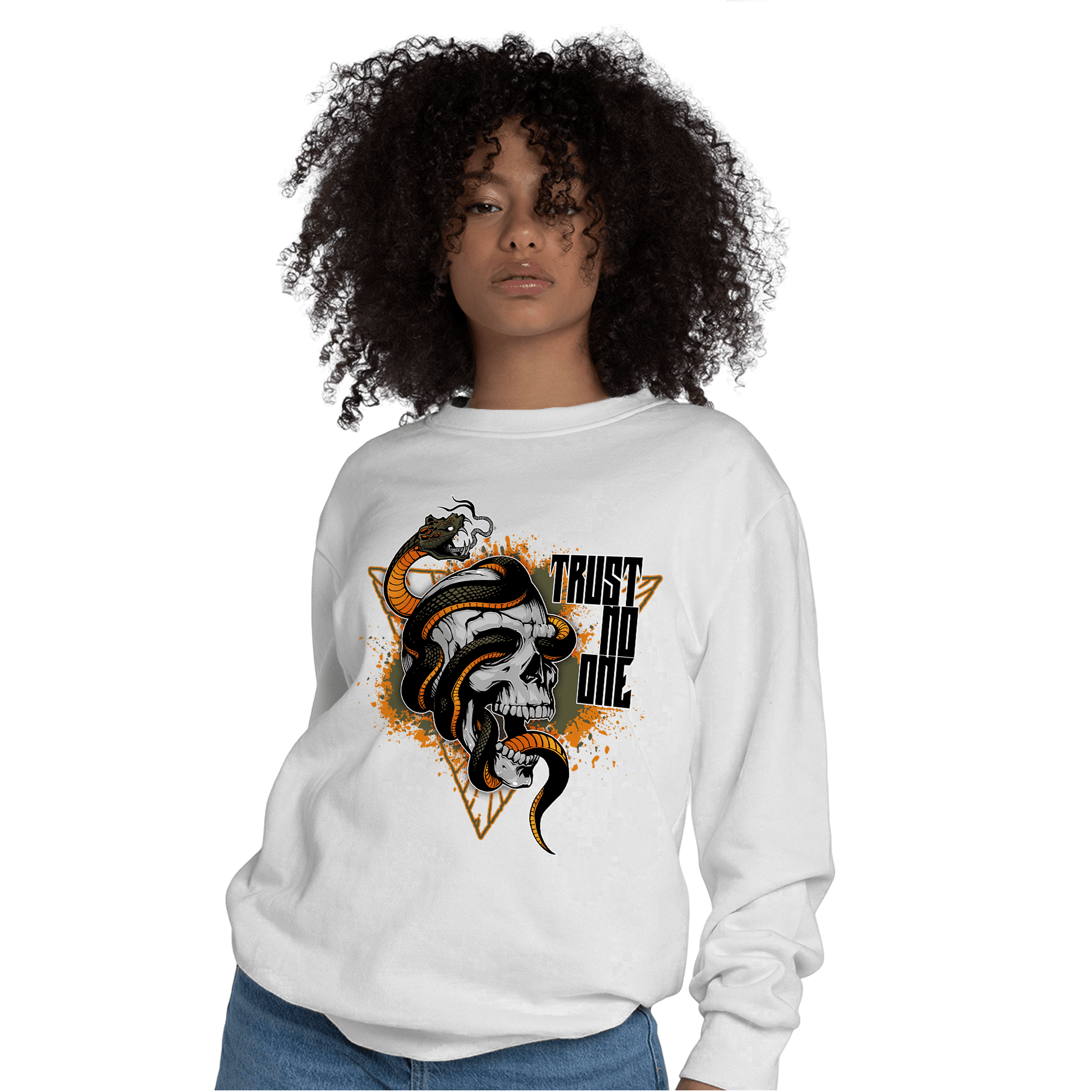 Olive 5s Sweatshirt Match Dont Trust Any - NastyJamz