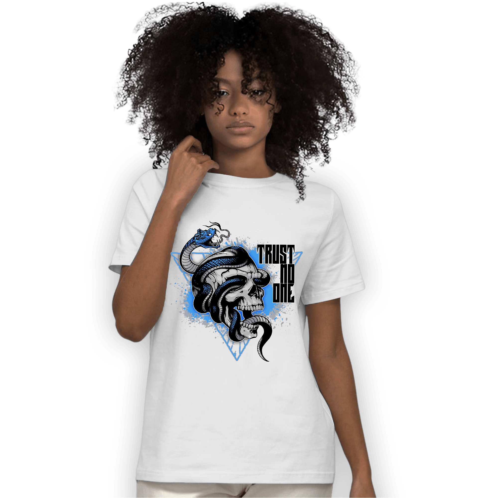 University Blue 5s T Shirt Match Dont Trust Any - NastyJamz