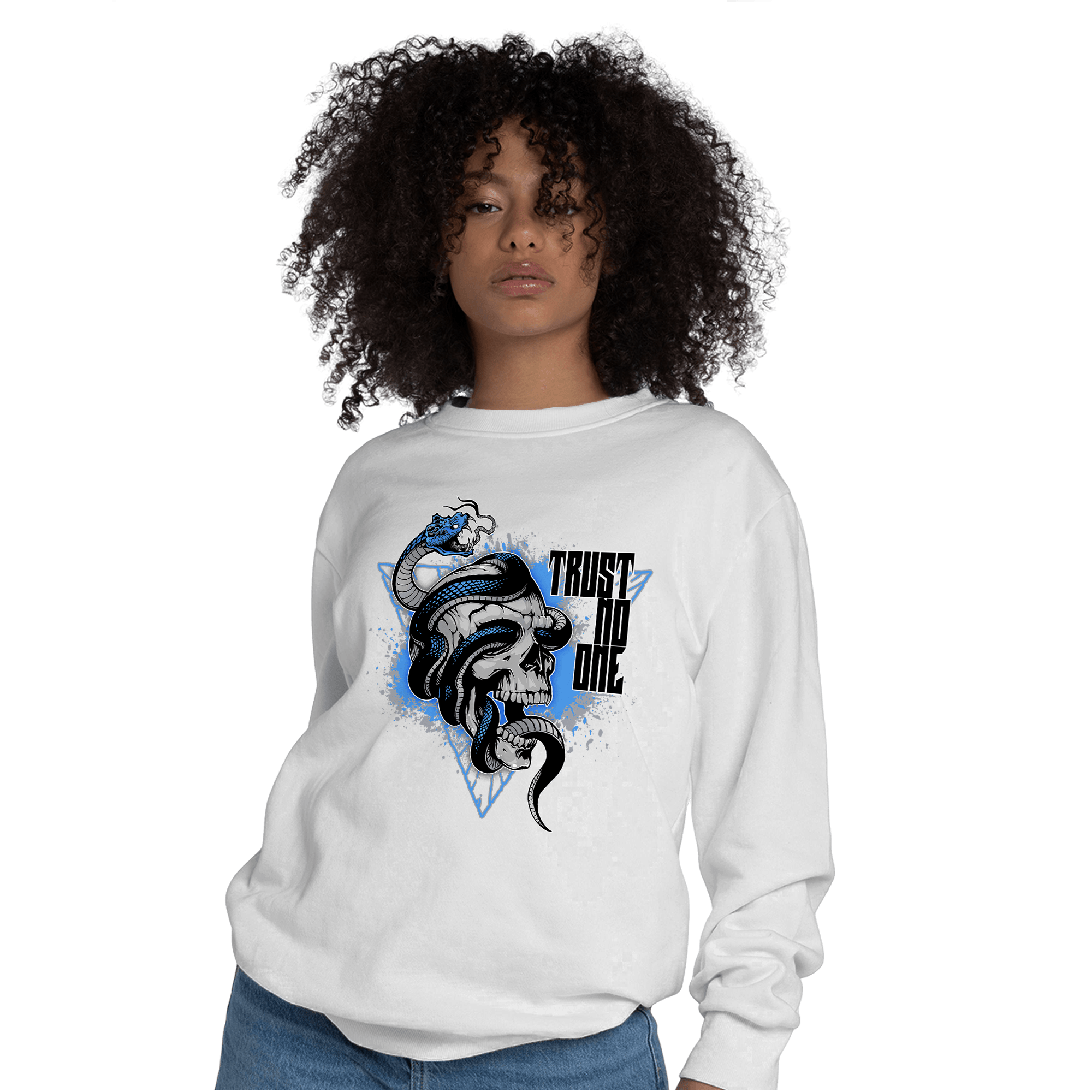 University Blue 5s Sweatshirt Match Dont Trust Any - NastyJamz