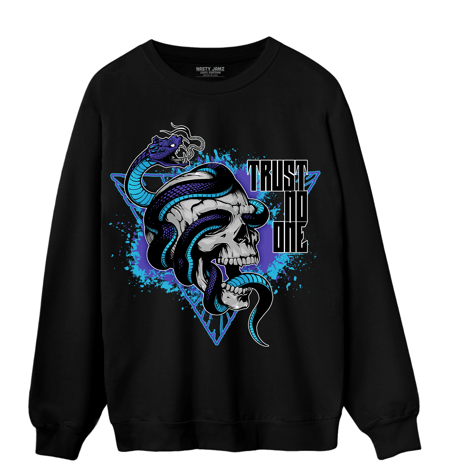 Aqua 6s Sweatshirt Match Dont Trust Any - NastyJamz