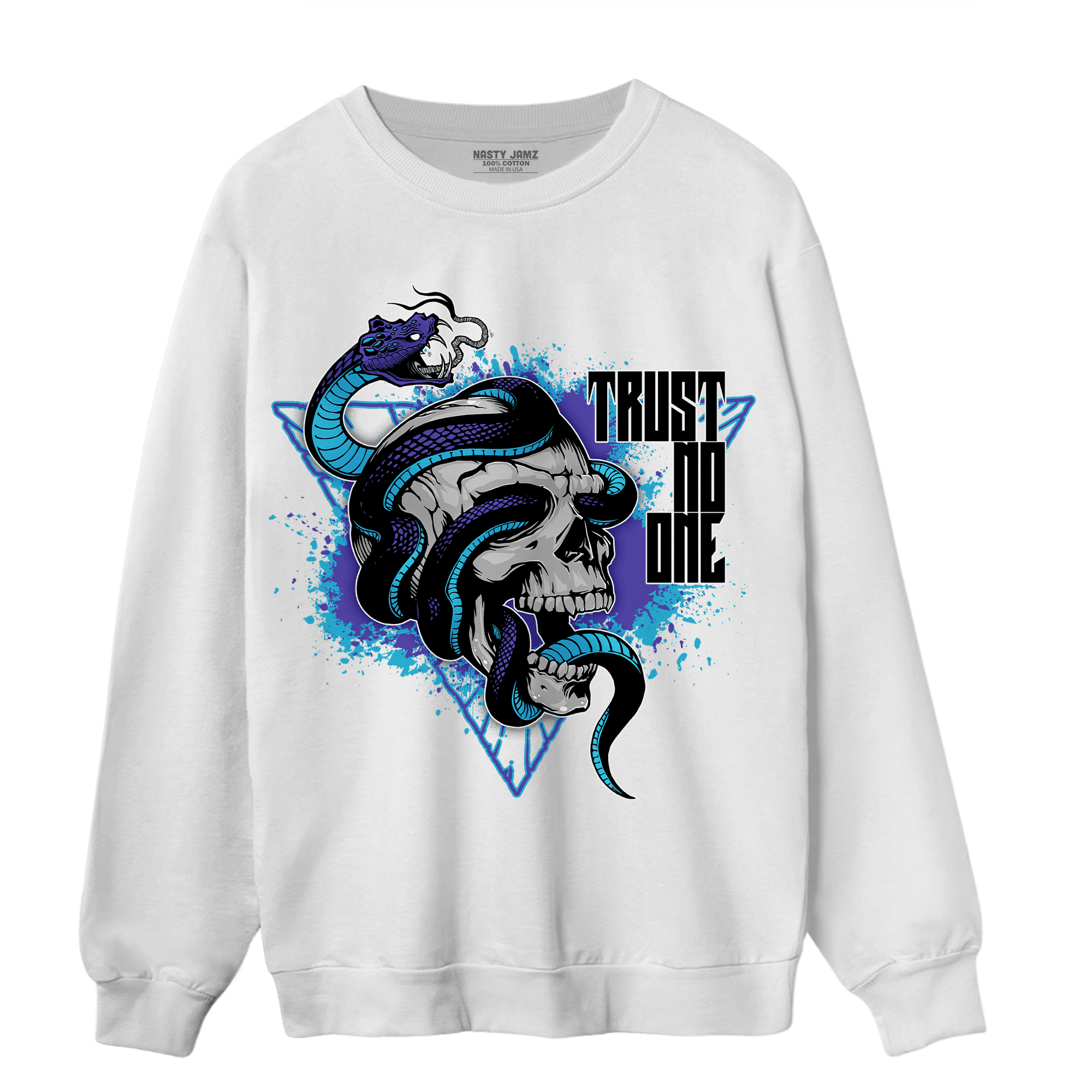 Aqua 6s Sweatshirt Match Dont Trust Any - NastyJamz
