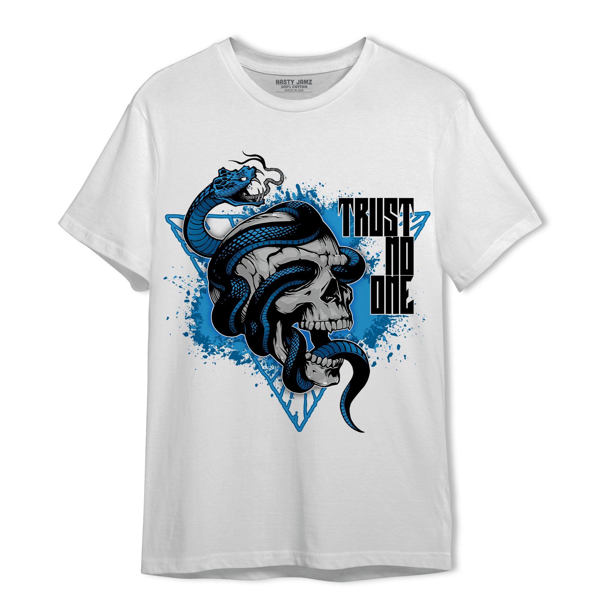 Powder Blue 9s T Shirt Match Dont Trust Any - NastyJamz
