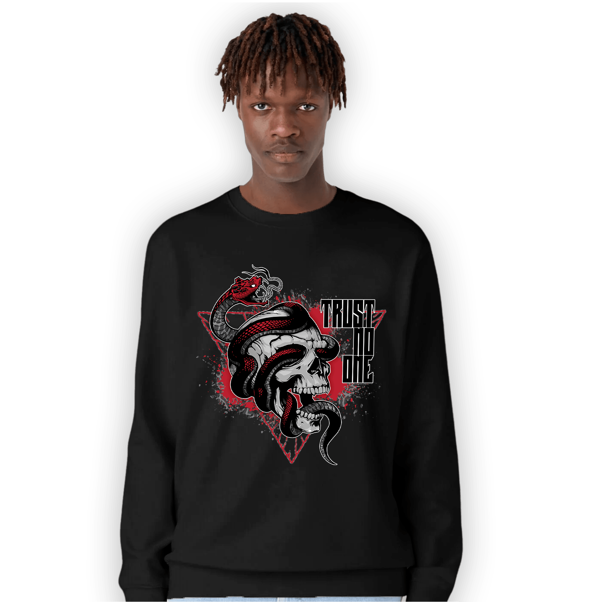 Spizike Low Bred Sweatshirt Match Dont Trust Any - NastyJamz