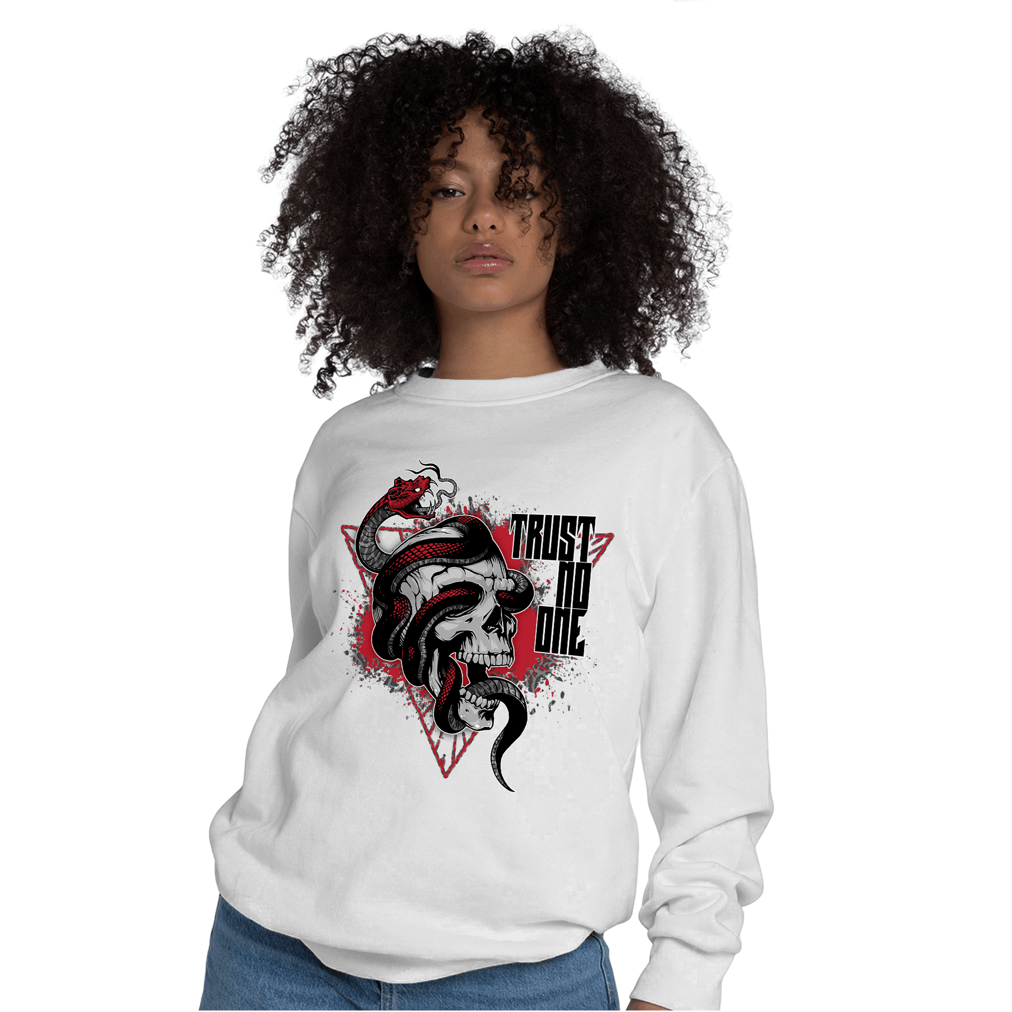 Spizike Low Bred Sweatshirt Match Dont Trust Any - NastyJamz