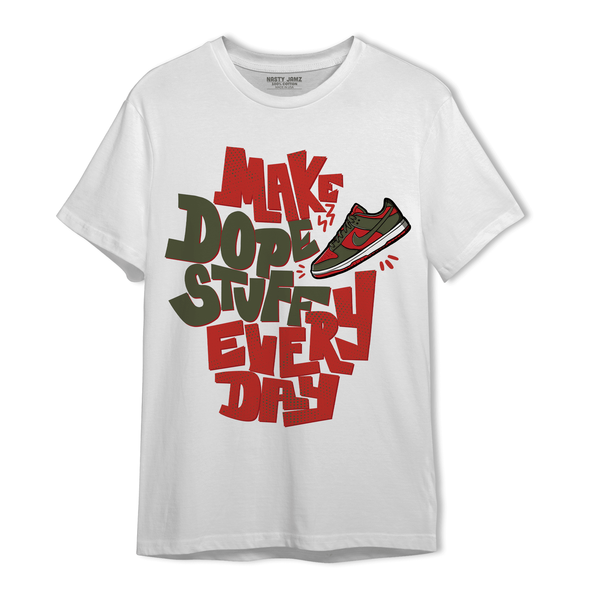 Dunk Low Mystic Red T Shirt Match Dope Sneaker - NastyJamz